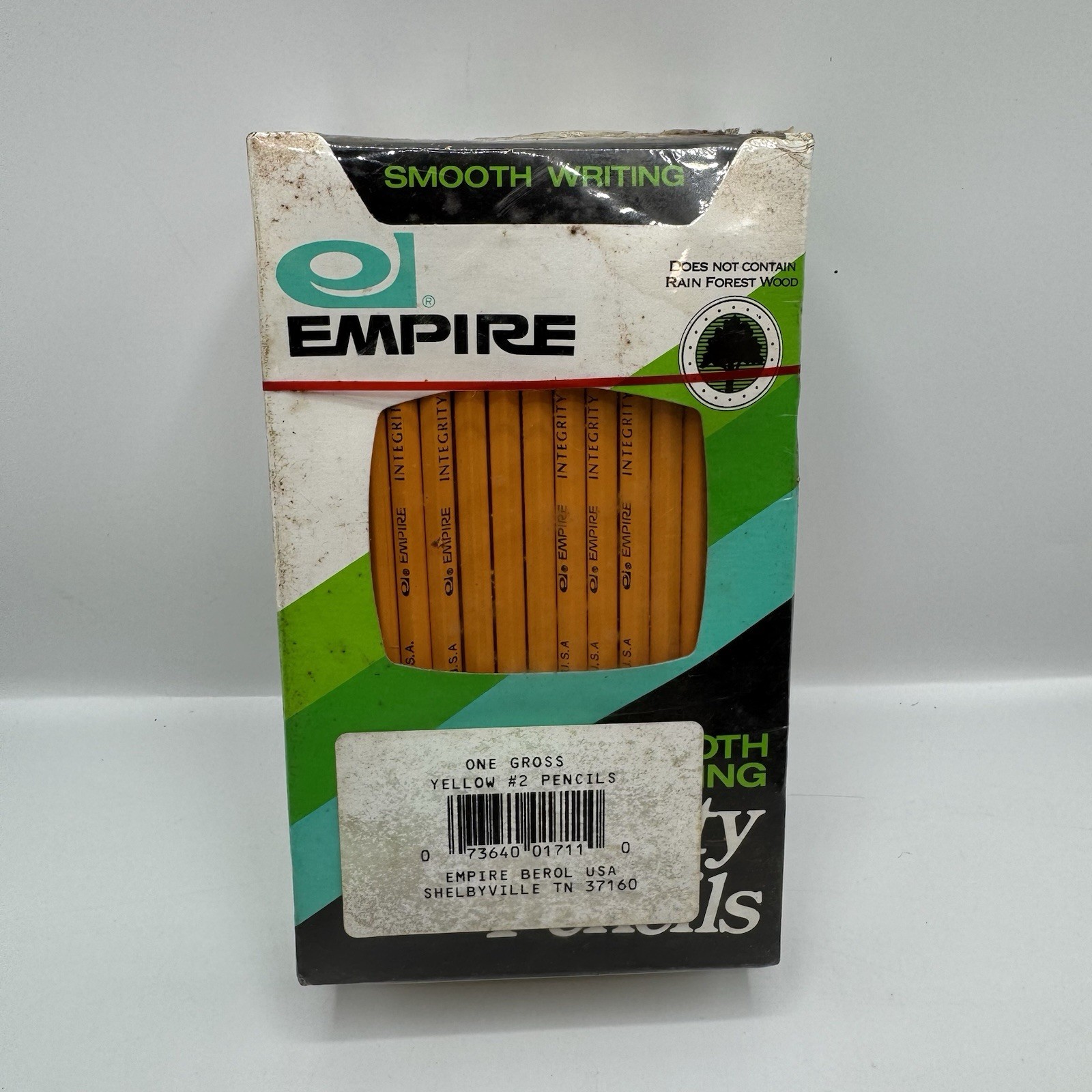 Vtg Empire Berol USA No 2 Pencils Yellow One Gross 144 Count Counter Display New
