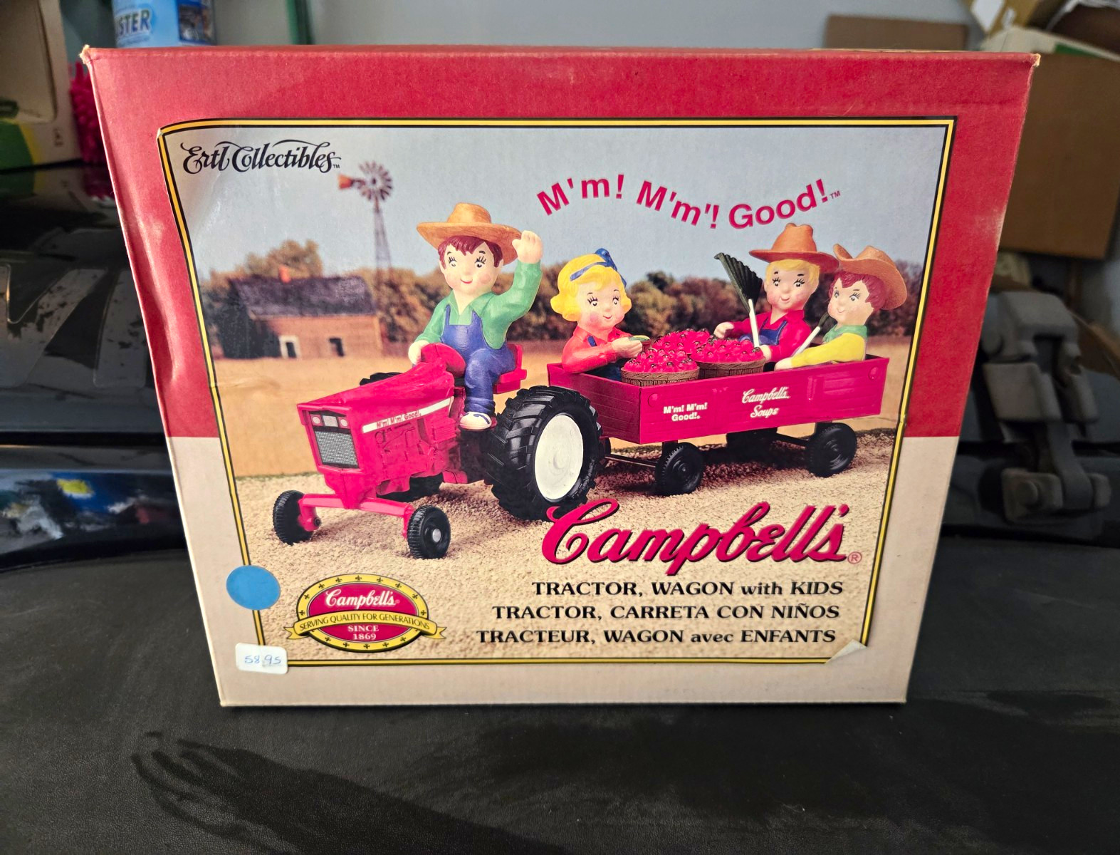 Campbell's 1998 Red Soup Tractor & Wagon w/ Kids Collectible Set w/ Box Campbell's 1998 Red Soup Tractor & Wagon w/ Kids Collectible Set w/ Box