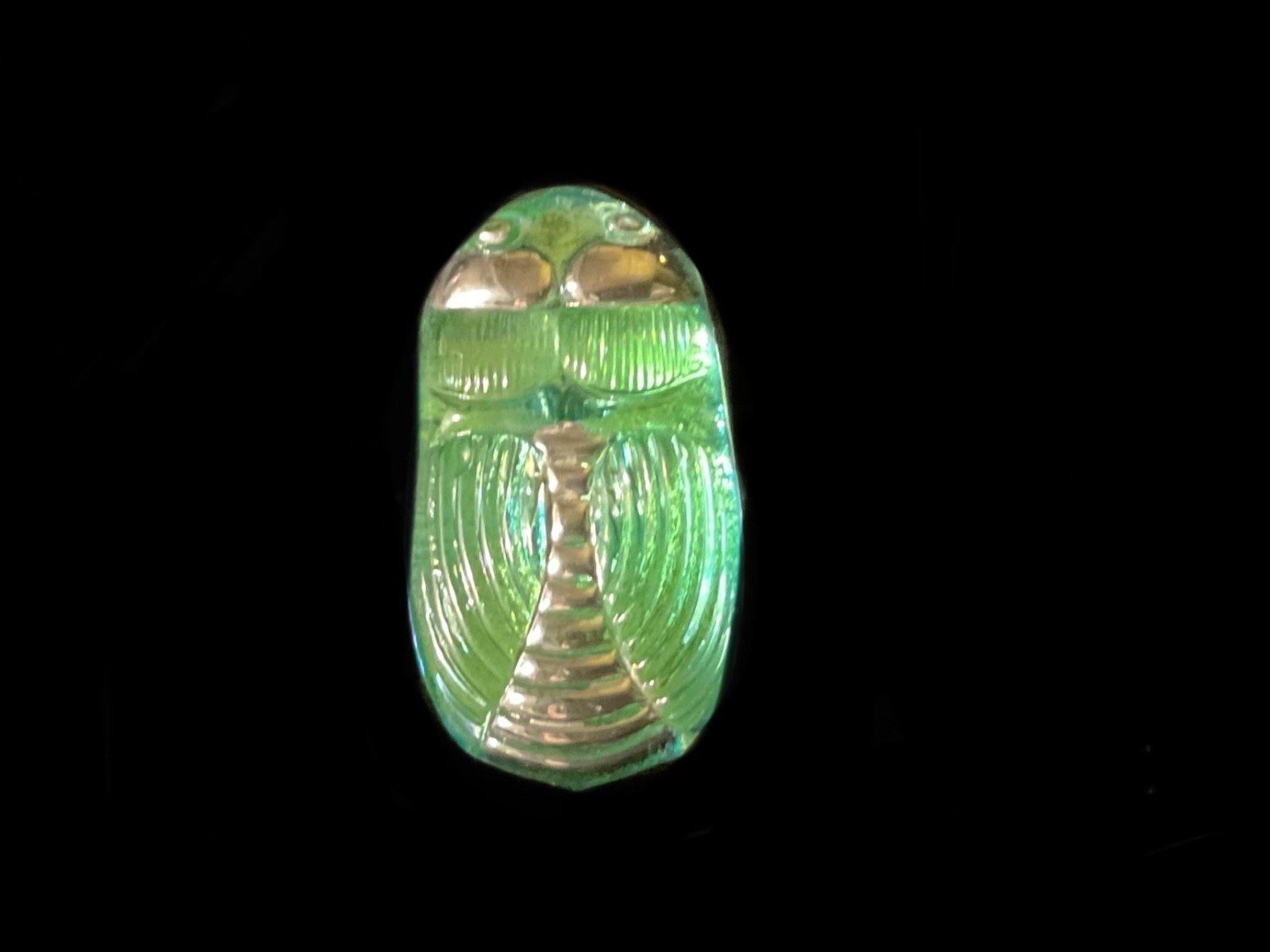 27mm Czech Vaseline Glowing Green AB