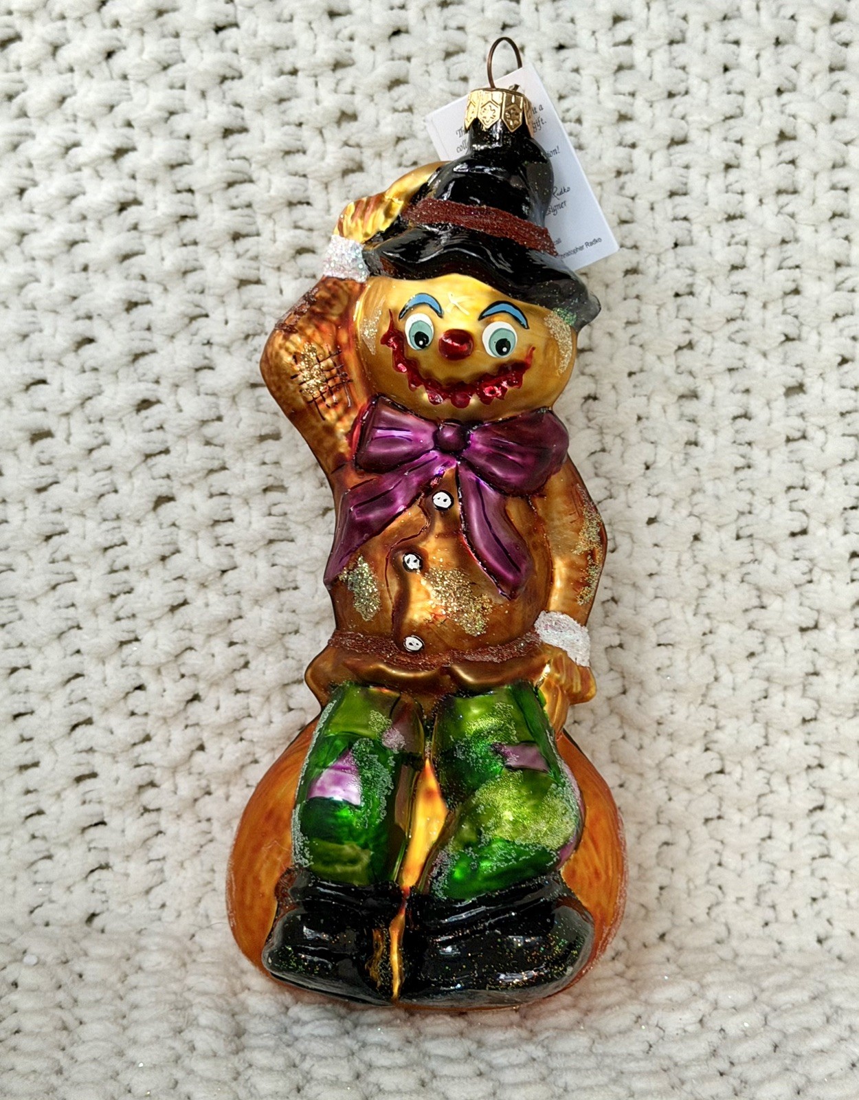 Vintage Retired Chris Radko Sleepy Hollowhead Halloween Glass Ornament 7” 1997 Vintage Retired Chris Radko Sleepy Hollowhead Halloween Glass Ornament 7” 1997