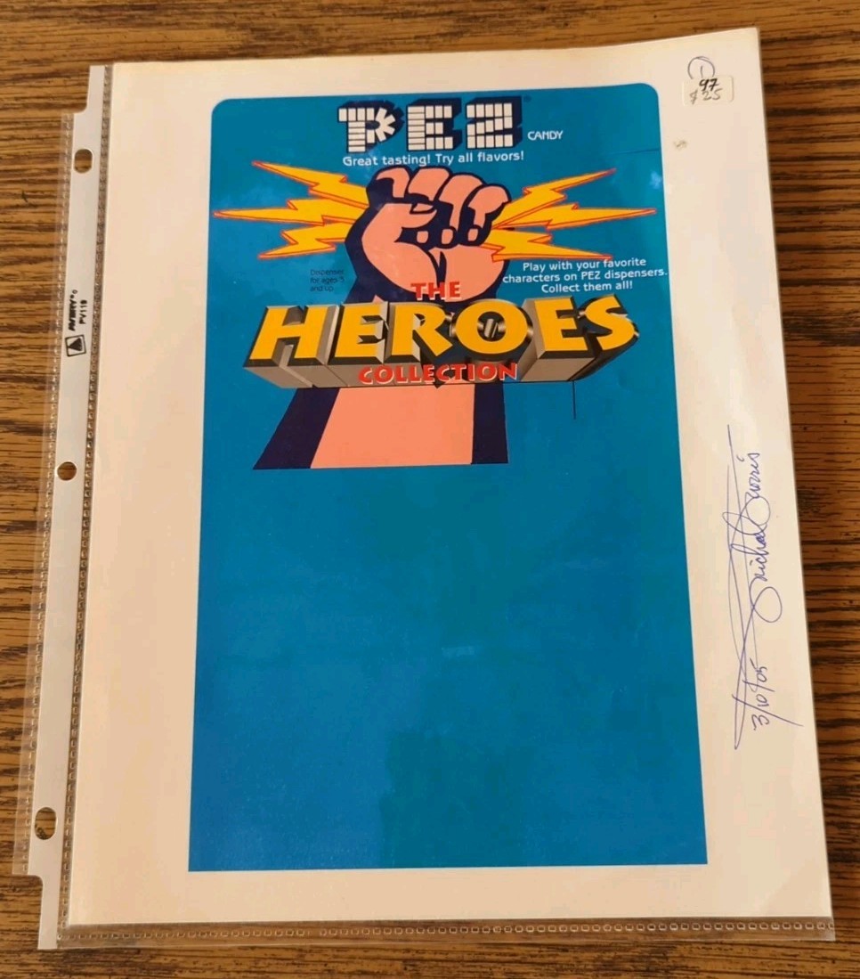 Vintage Heroes Collection Concept Pez Limited Artwork Michael Morris Rough Comps Vintage Heroes Collection Concept Pez Limited Artwork Michael Morris Rough Comps