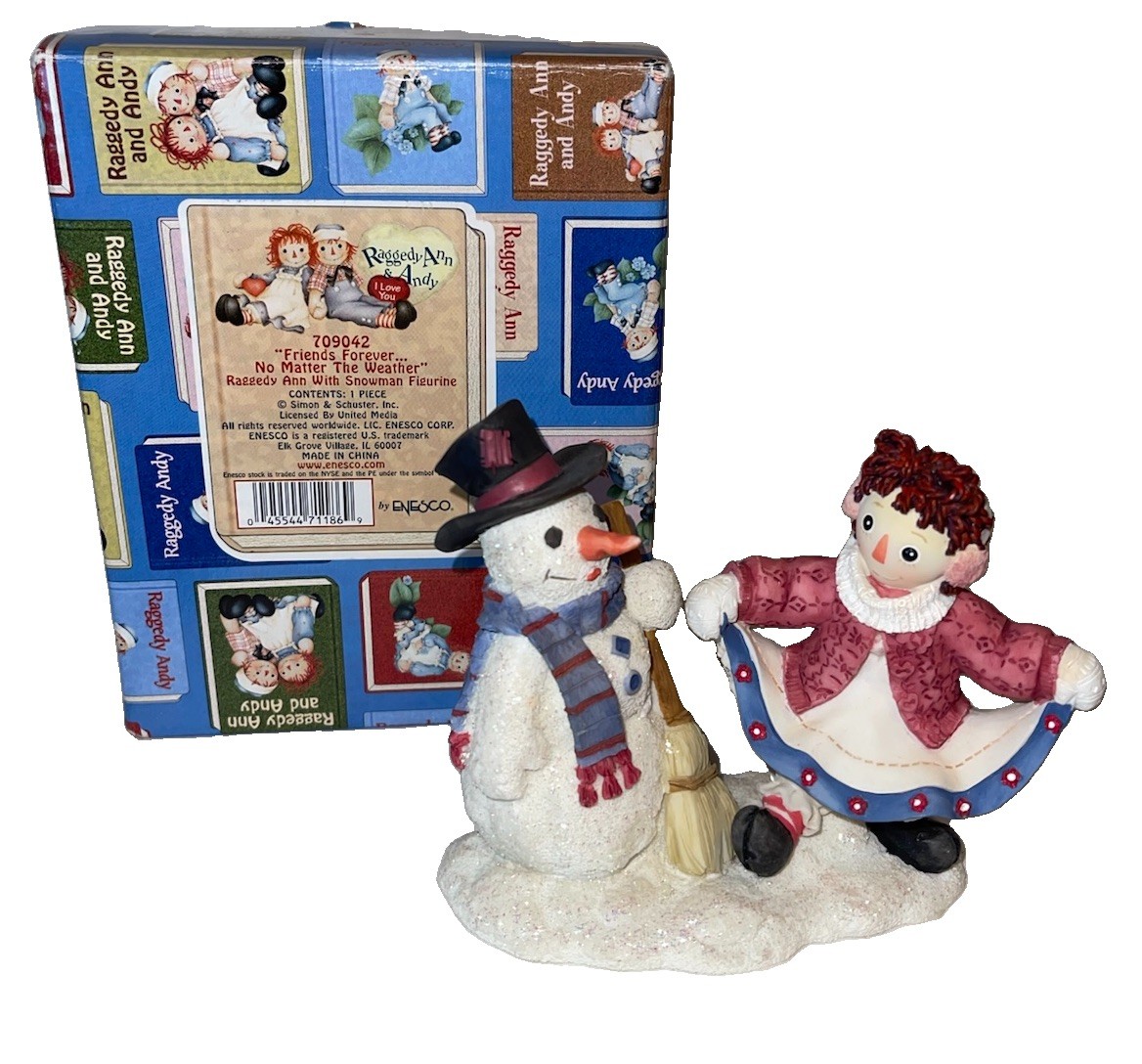 NIB VTG Enesco Raggedy Ann & Andy Figurine Friends Forever Matter Weather NIB VTG Enesco Raggedy Ann & Andy Figurine Friends Forever Matter Weather