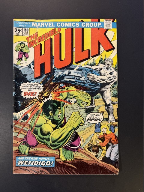 The Incredible Hulk #180 1974 KEY 1st Cameo Wolverine MVS Intact VG 4.0 The Incredible Hulk #180 1974 KEY 1st Cameo Wolverine MVS Intact VG 4.0