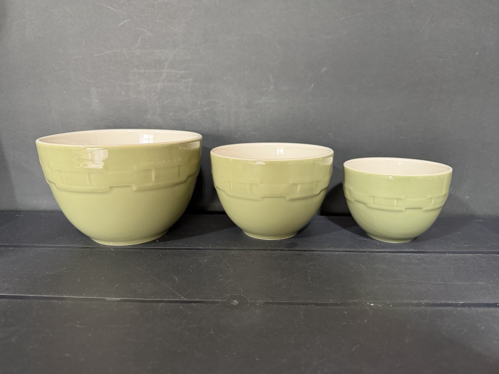 LONGABERGER WOVEN TRADITIONS SAGE3 Piece Nesting Bowl Set (G16**) LONGABERGER WOVEN TRADITIONS SAGE3 Piece Nesting Bowl Set (G16**)