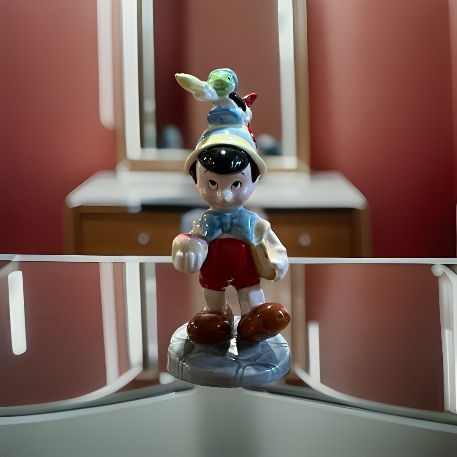 Vintage Schmid Disney Pinocchio Jiminy Cricket Ceramic 5\ Vintage Schmid Disney Pinocchio Jiminy Cricket Ceramic 5\