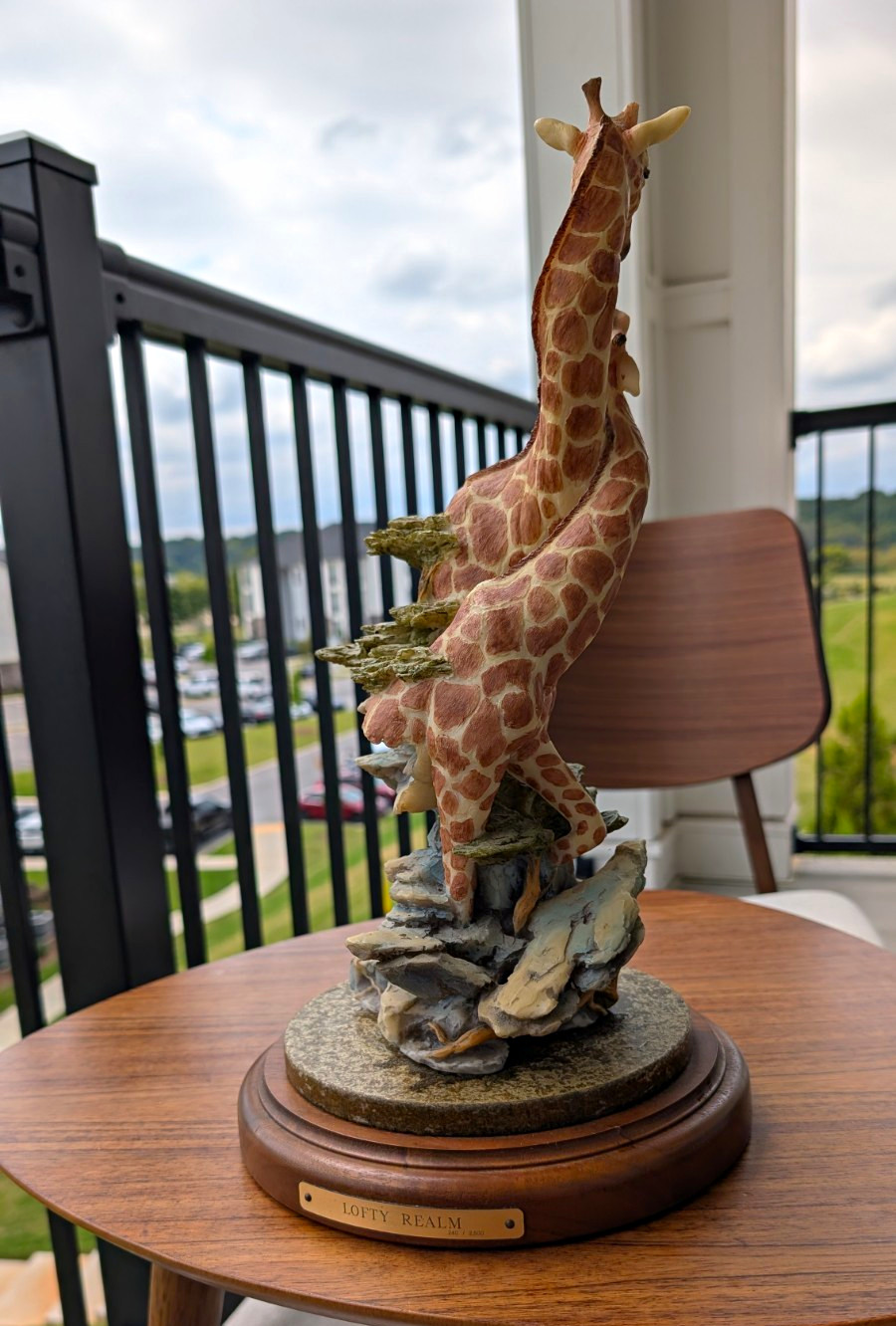 Lofty Realm Giraffes, Numbered 240/2500, Signed By Stephen Herrero, The Artist. Lofty Realm Giraffes, Numbered 240/2500, Signed By Stephen Herrero, The Artist.