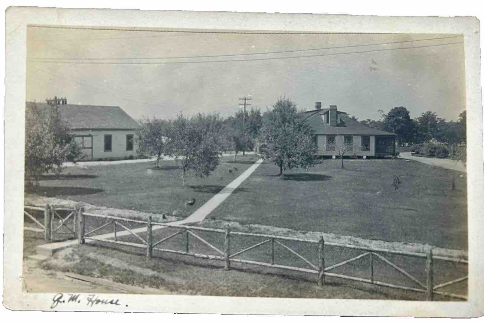 RPPC Real Photo Postcard, House. AZO 1904-1918 Vintage