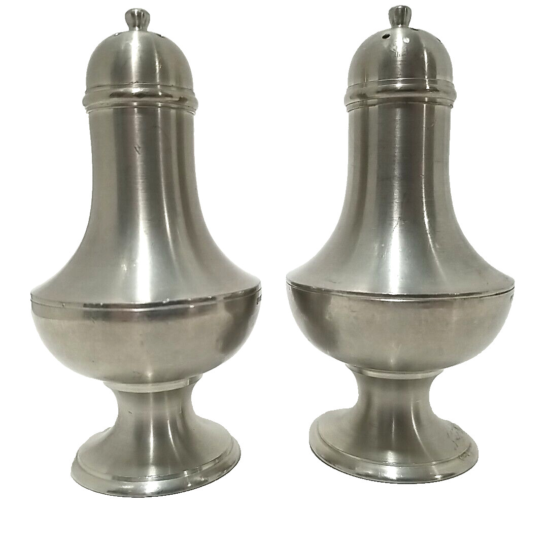 Vtg Royal Selangor Pewter Salt Pepper Shaker Set Hallmark 4” 10cm Malaysian 1985