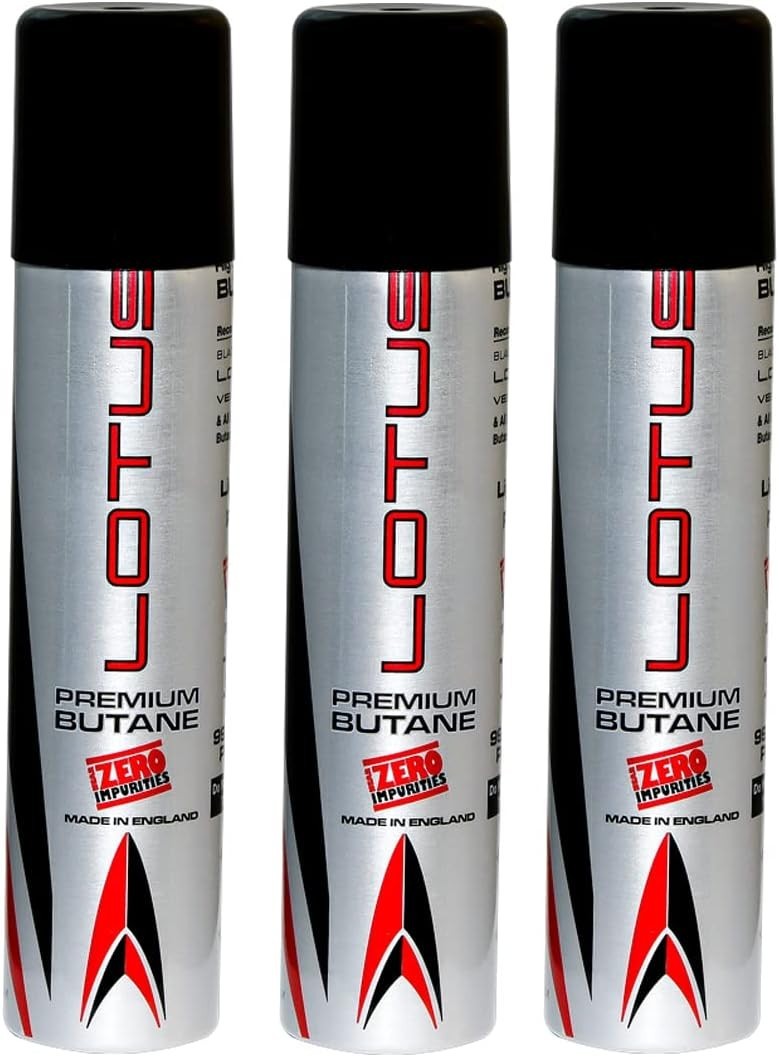 Lotus 99.99% Pure 90 ml Butane Lighter Fuel Gas Refill 3 - Pack Lotus 99.99% Pure 90 ml Butane Lighter Fuel Gas Refill 3 - Pack