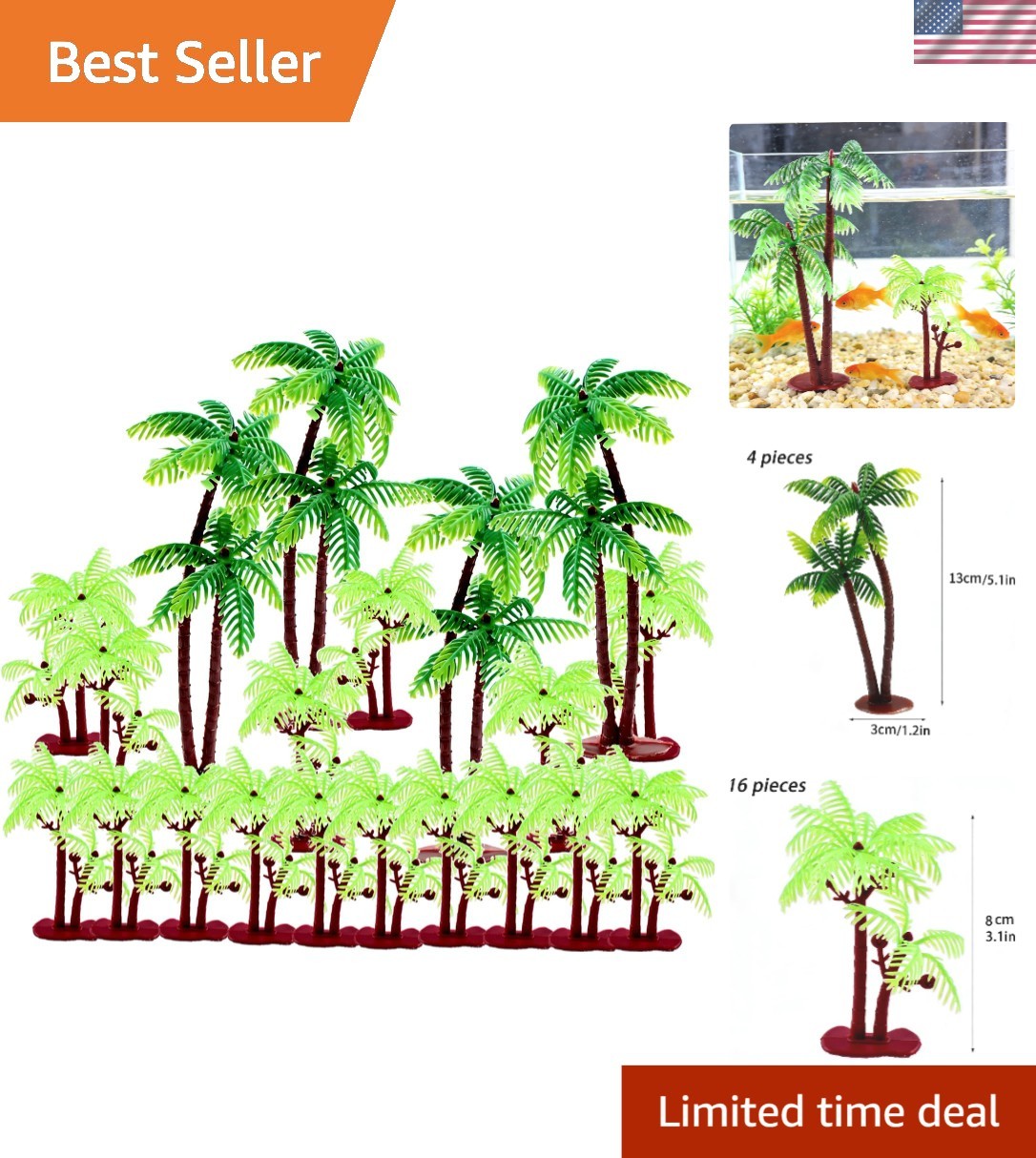 Outdoor-Ready 20 Pcs Mini Palm Trees - Ideal for Garden Parties & Events Outdoor-Ready 20 Pcs Mini Palm Trees - Ideal for Garden Parties & Events