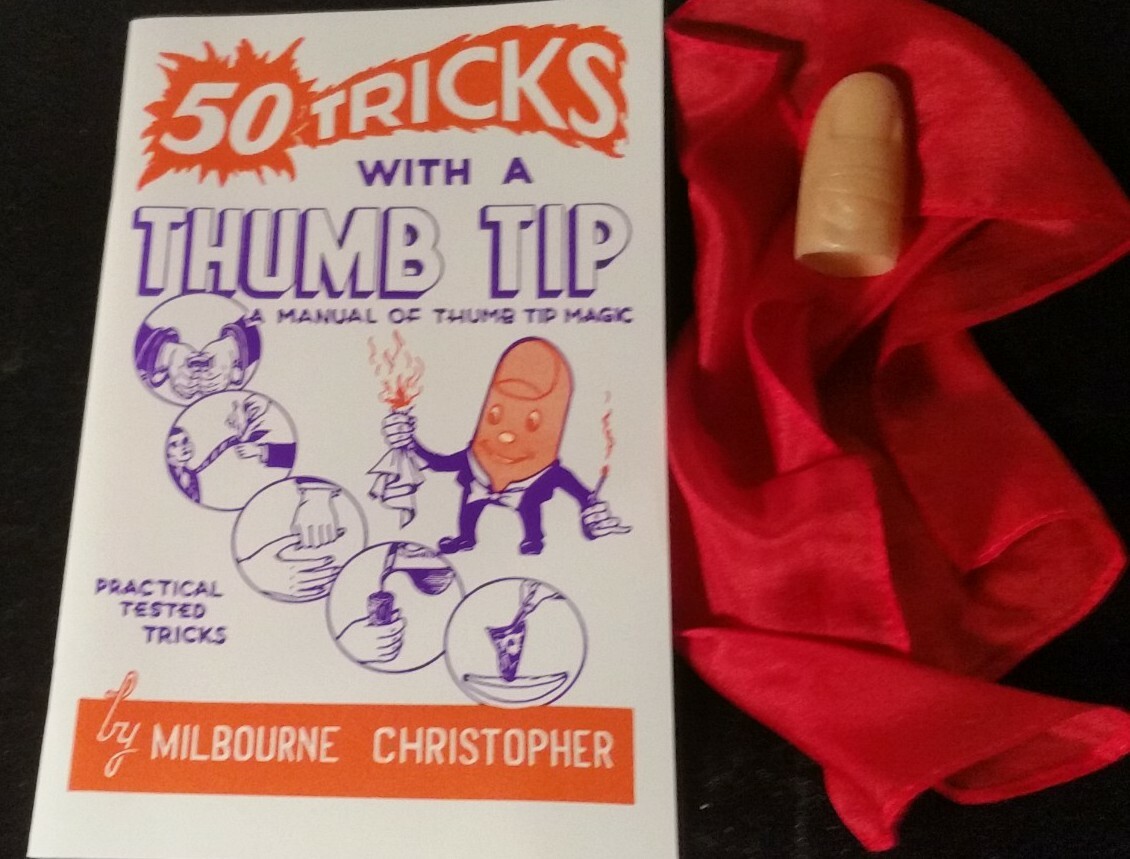 Vernet Magic Thumb Tip Combo Med Thumb Tip, 50 trick book & Red silk Vernet Magic Thumb Tip Combo Med Thumb Tip, 50 trick book & Red silk