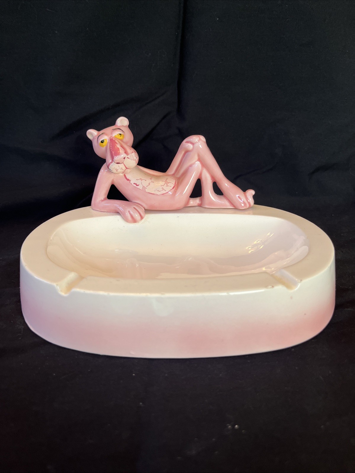 UAC Geoffrey Royal Orleans Vintage Ceramic Pink Panther Ashtray / Soap Dish