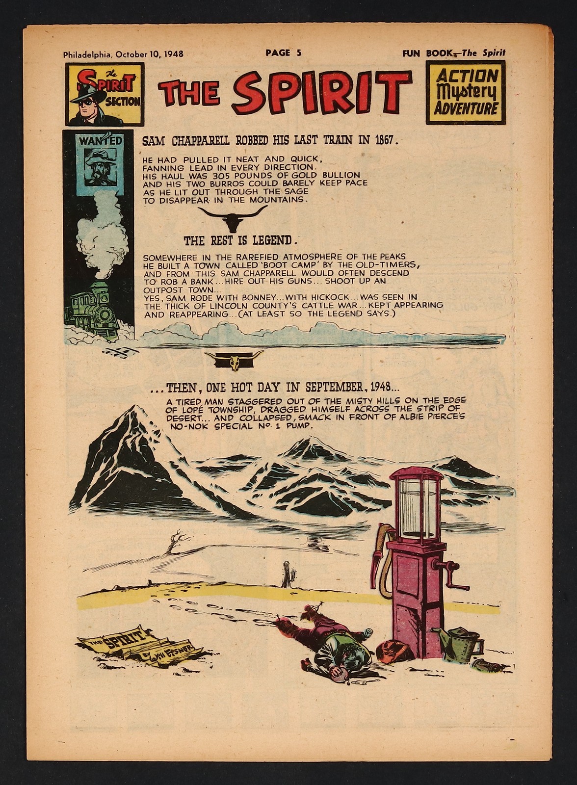 Spirit Weekly Newspaper Comic Tabloid Edition Oct 10 1948 FN+ 6.5