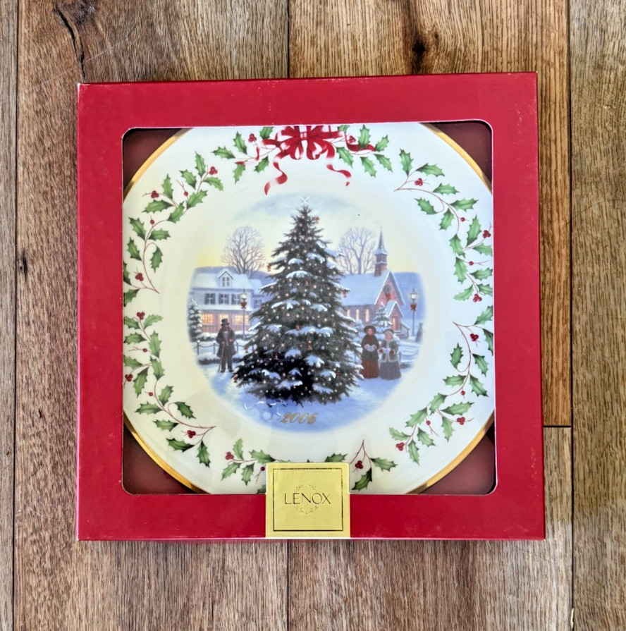 Lenox Annual 2006 16th Series Christmas on Main Street Tree Plate in Box NIB