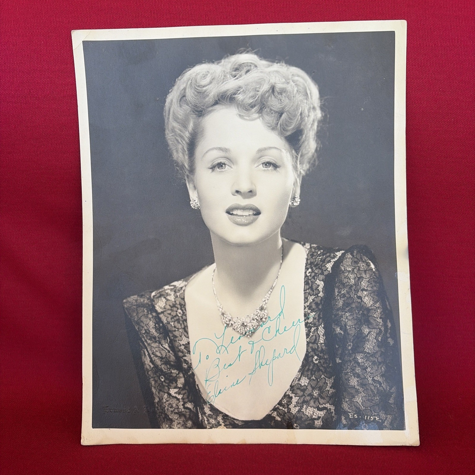 Vintage Elaine Shepard Signed Photo RKO Portrait by Ernest A. Bachrach Autograph