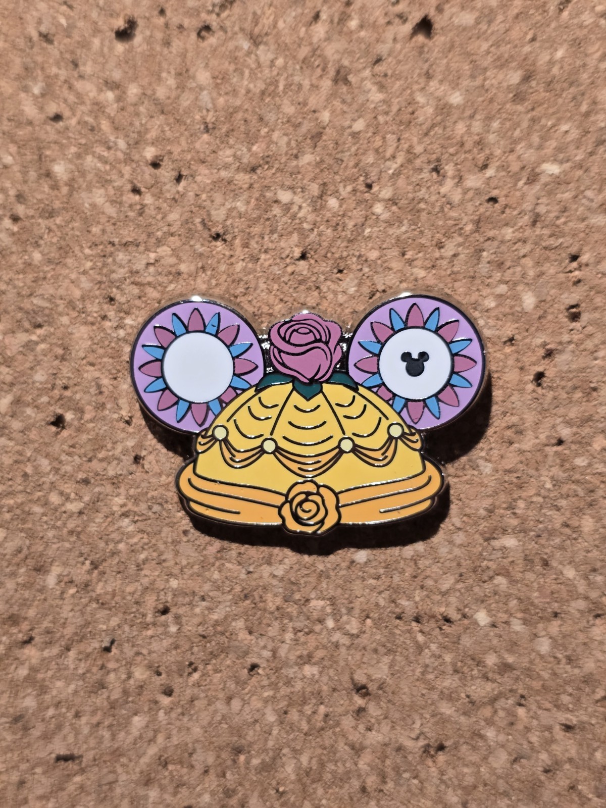 Disney Hidden Mickey Belle Beauty and the Beast Ear Hat Disneyland Pin 2024 Disney Hidden Mickey Belle Beauty and the Beast Ear Hat Disneyland Pin 2024