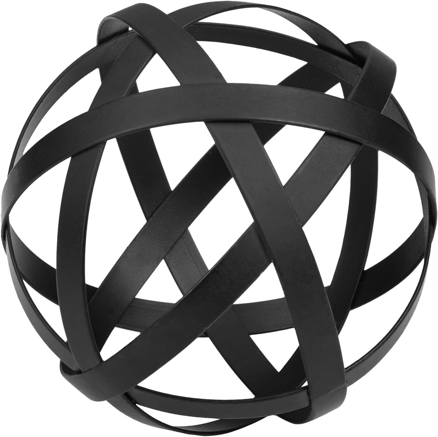 Metal Decorative Sphere for Home Decor - Distressed Black, Hand Painted, Modern Metal Decorative Sphere for Home Decor - Distressed Black, Hand Painted, Modern
