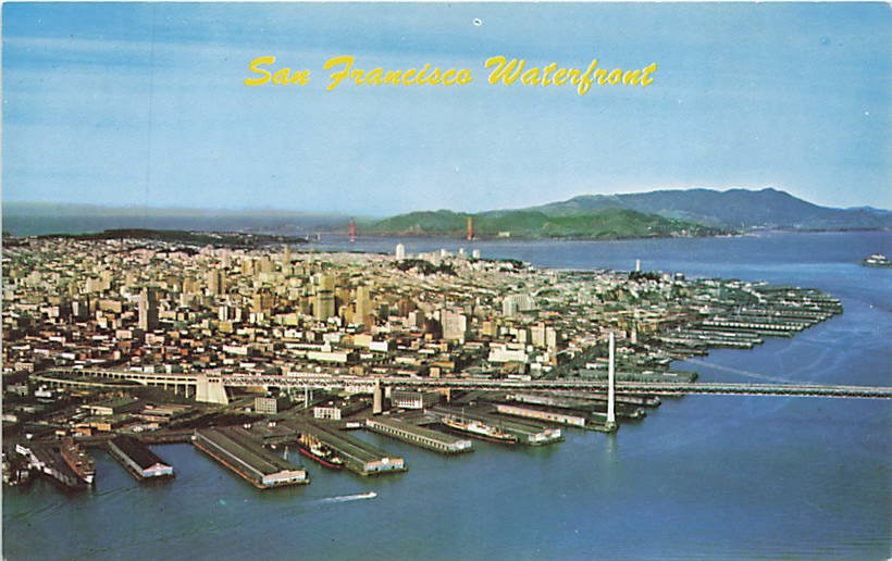 Postcard CA: San Francisco Waterfront, Aerial View, San Francisco Postcard CA: San Francisco Waterfront, Aerial View, San Francisco