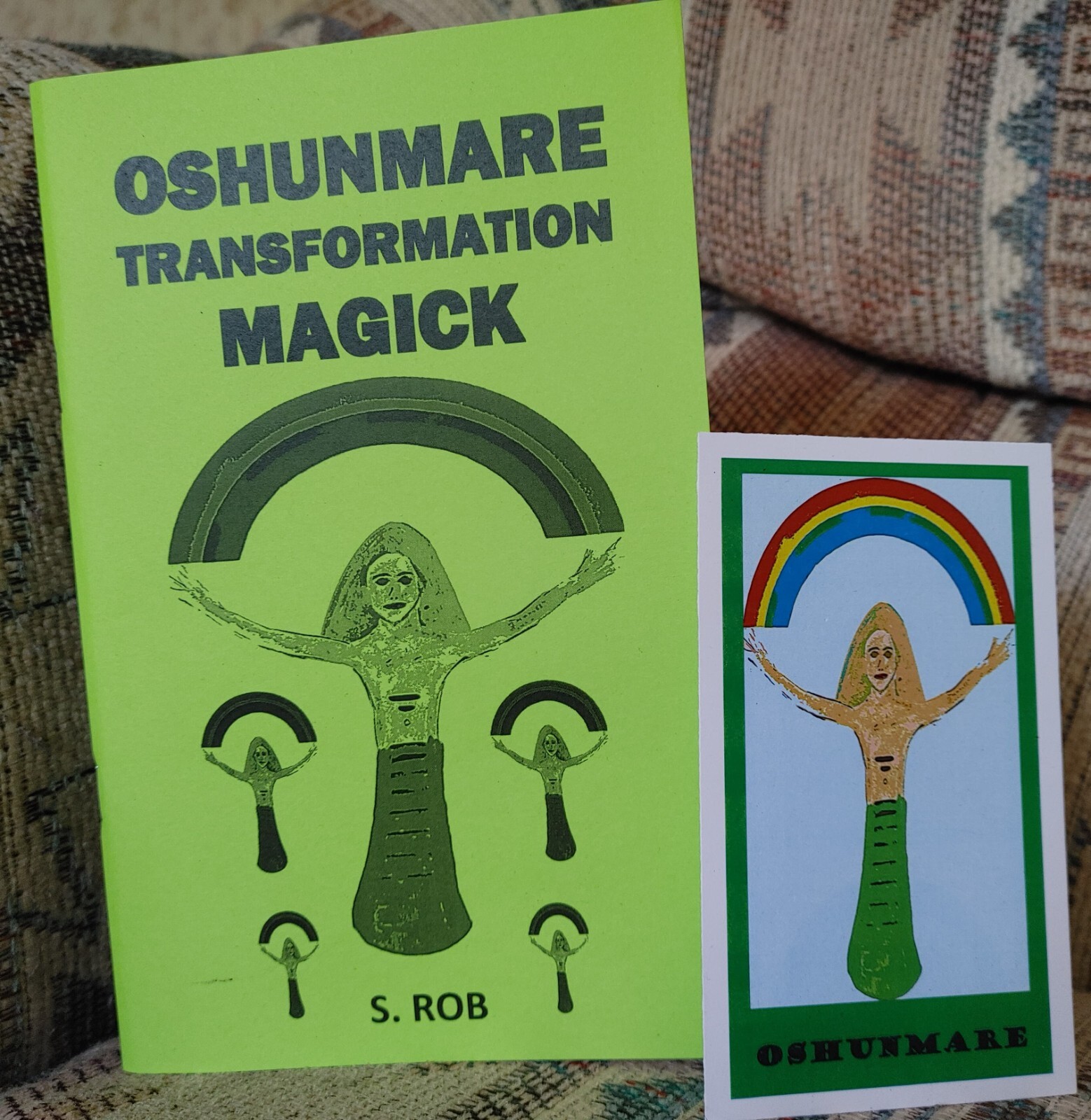 OSHUNMARE TRANSFORMATION MAGICK 96 page staple bound book + Osumare prayer card
