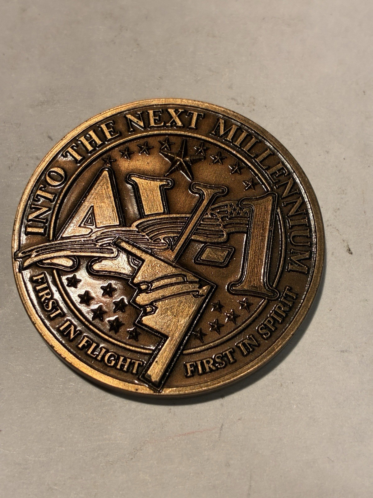Northrop Grumman B-2 Stealth Bomber AV-1 Air Vehicle 1 Team Challenge Coin RARE Northrop Grumman B-2 Stealth Bomber AV-1 Air Vehicle 1 Team Challenge Coin RARE