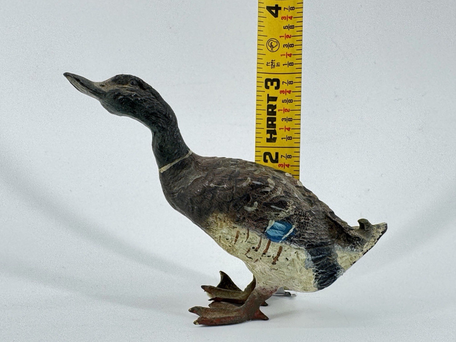 Antique Austrian Vienna Cold Painted Bronze Figure Mallard Duck 19c Bergman?