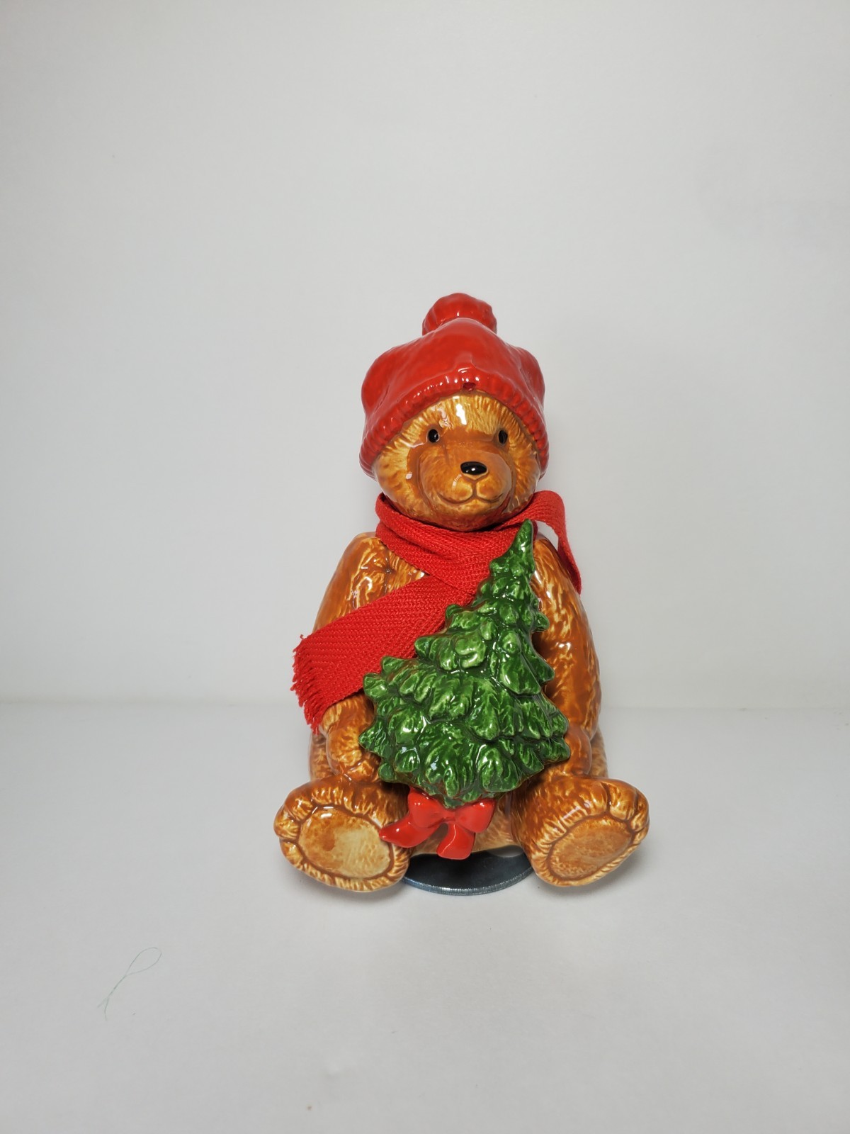 Vintage Schmid Ceramic Christmas Musical Teddy Bear Tree Music Box 1984 OG Box Vintage Schmid Ceramic Christmas Musical Teddy Bear Tree Music Box 1984 OG Box