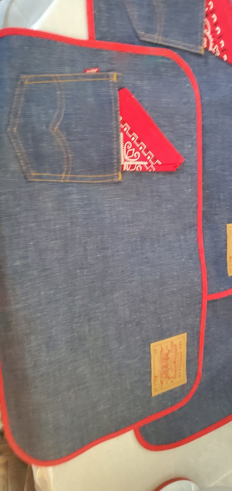 3 Levis Placemats 501 With Hankercheifs 3 Levis Placemats 501 With Hankercheifs