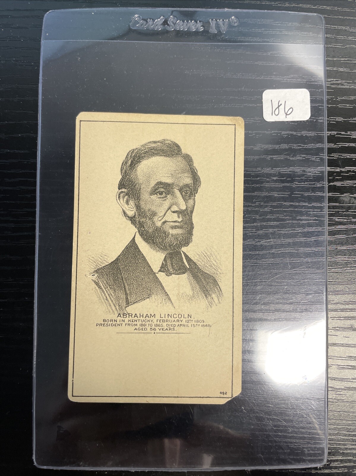 Abraham Lincoln Hd2a  1880s USA President Card G2U