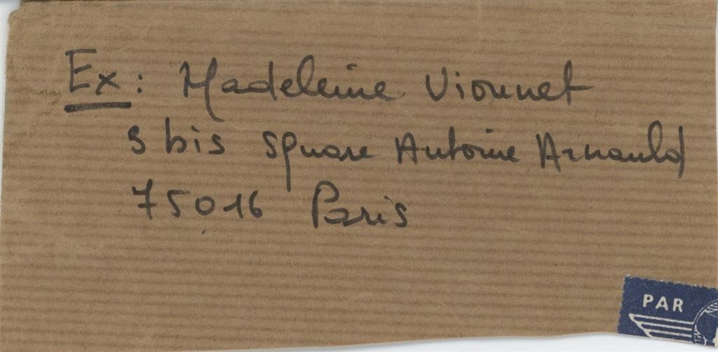 Madeleine Vionnet - Vintage Clipped Signature