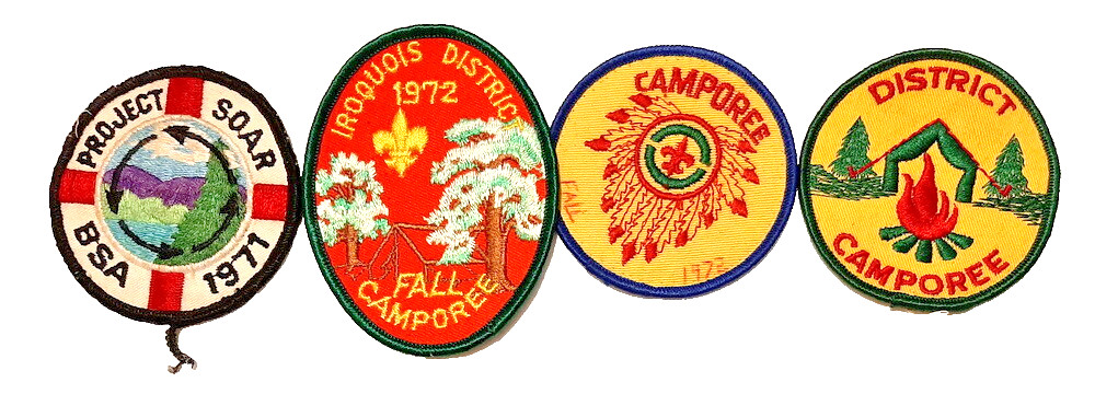 Vintage Group of Four 1970\'s Boy Scout Campout Patches 1st Group Offered
