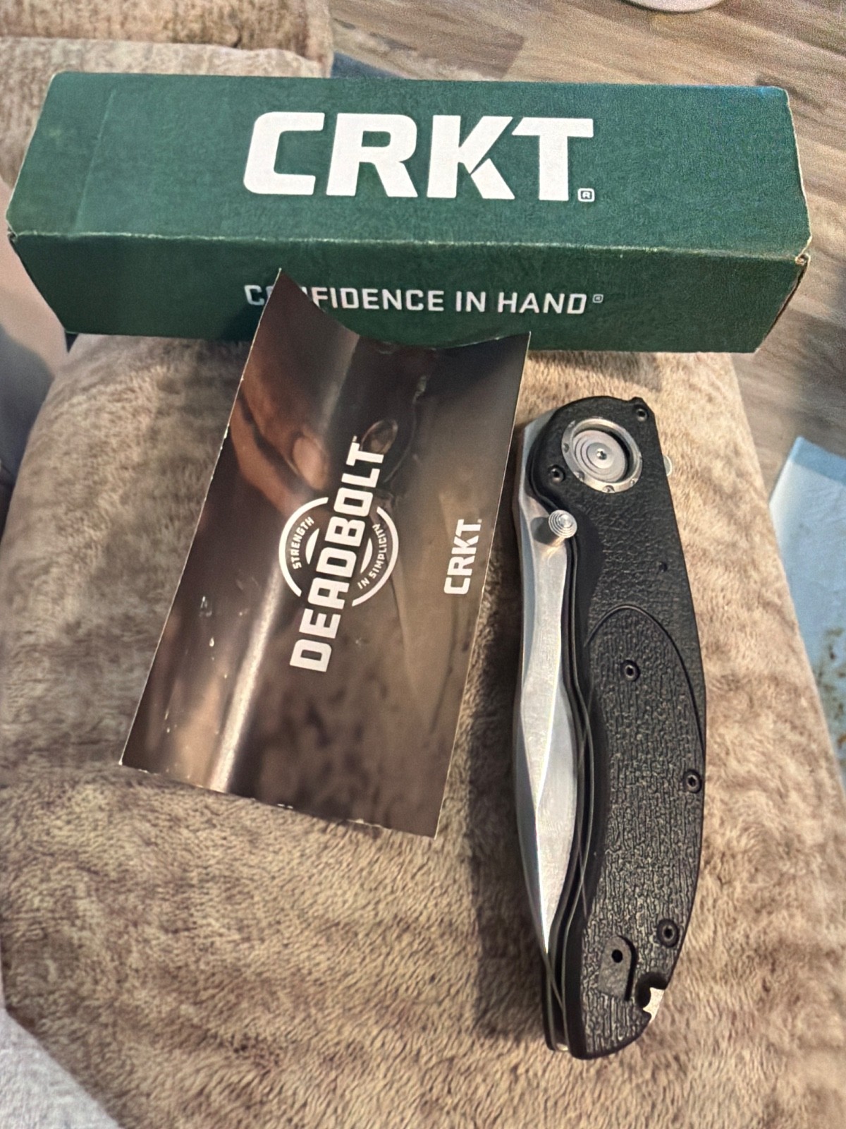 CRKT Linchpin Deadbolt Lock Folding Pocket Knife IKOMA - New