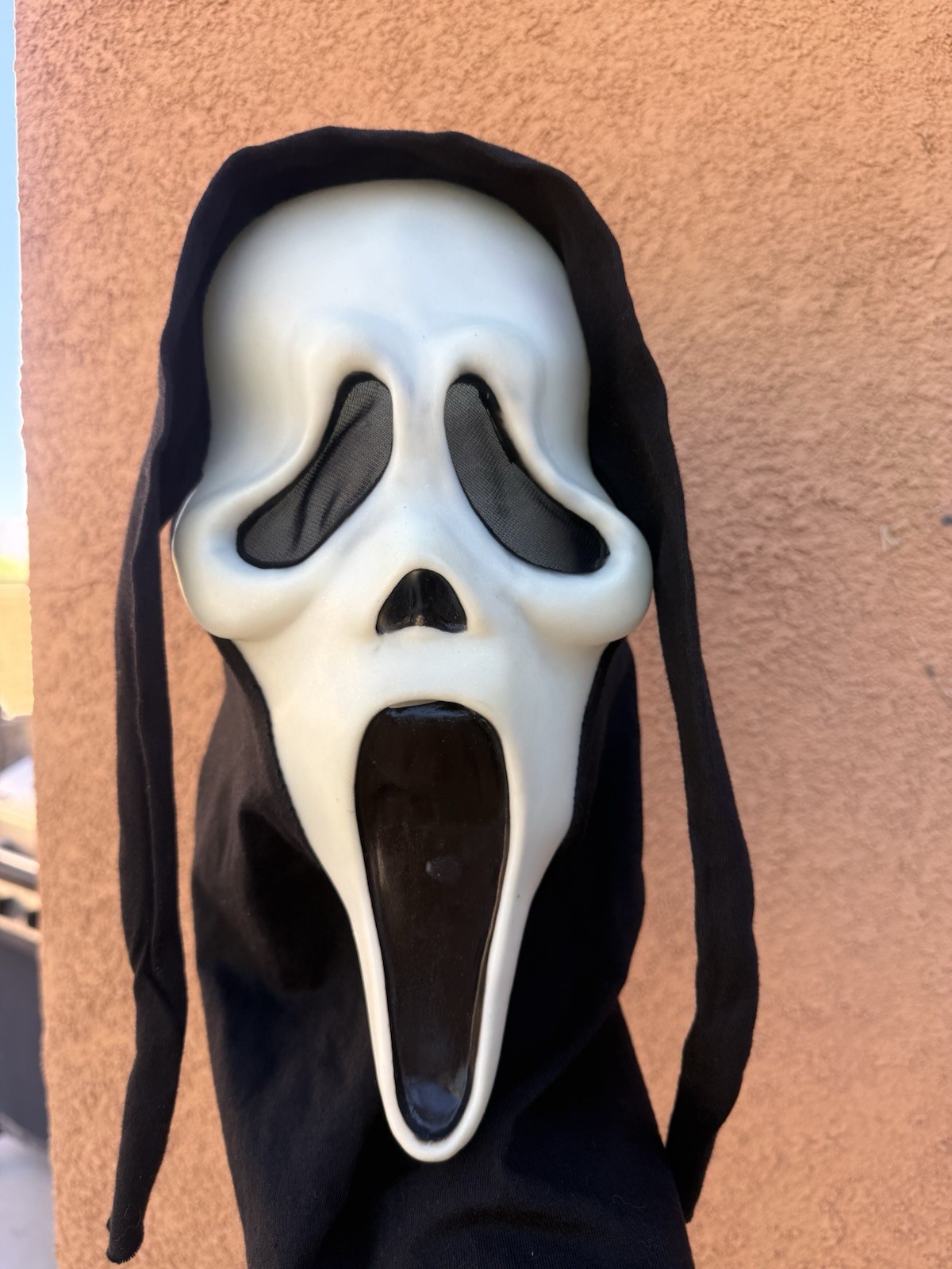 Fun World Div Gen 2 Vintage Ghostface Mask Mid 90\'s Scream Cotton Shroud