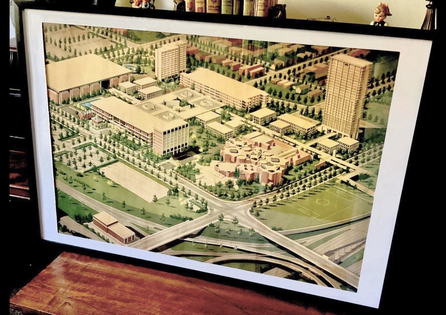 UIC Campus Chicago [1960s] Print Vintage Architectural Rendering 37”x25\