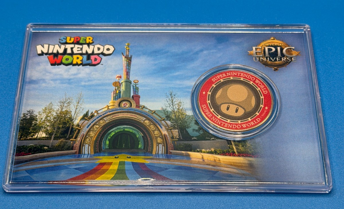 Epic Universe First Anniversary One Year Bronze Coin Super Nintendo World