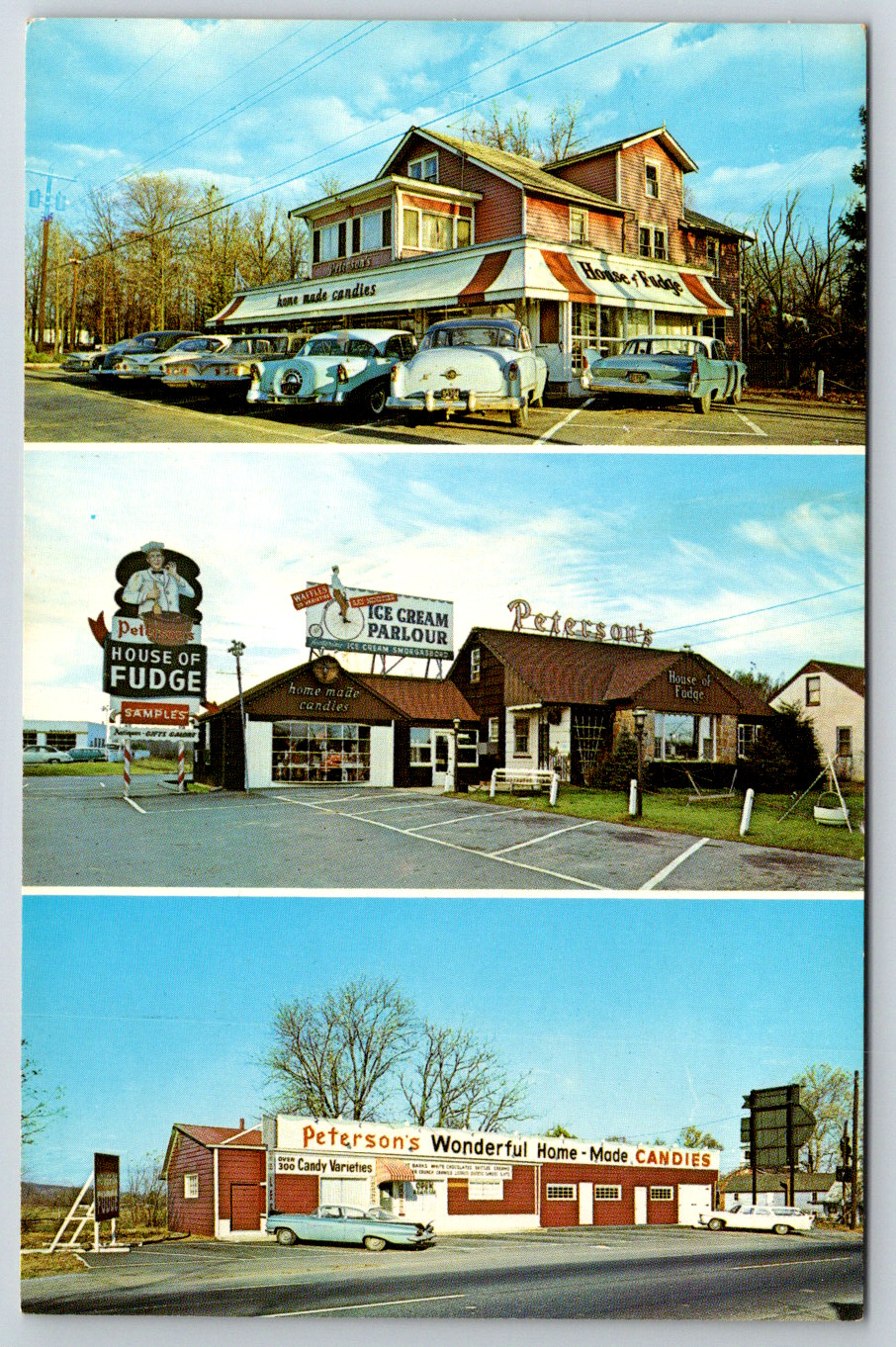 c1960s Peterson\'s House of Fudge Wilmington Delaware Vintage Postcard