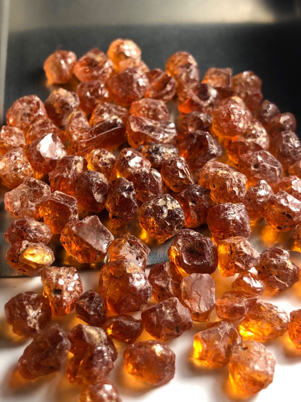 100Cta Mindblowing Rough Spessartine Garnet Natural Color Facet Grade Quality Ni