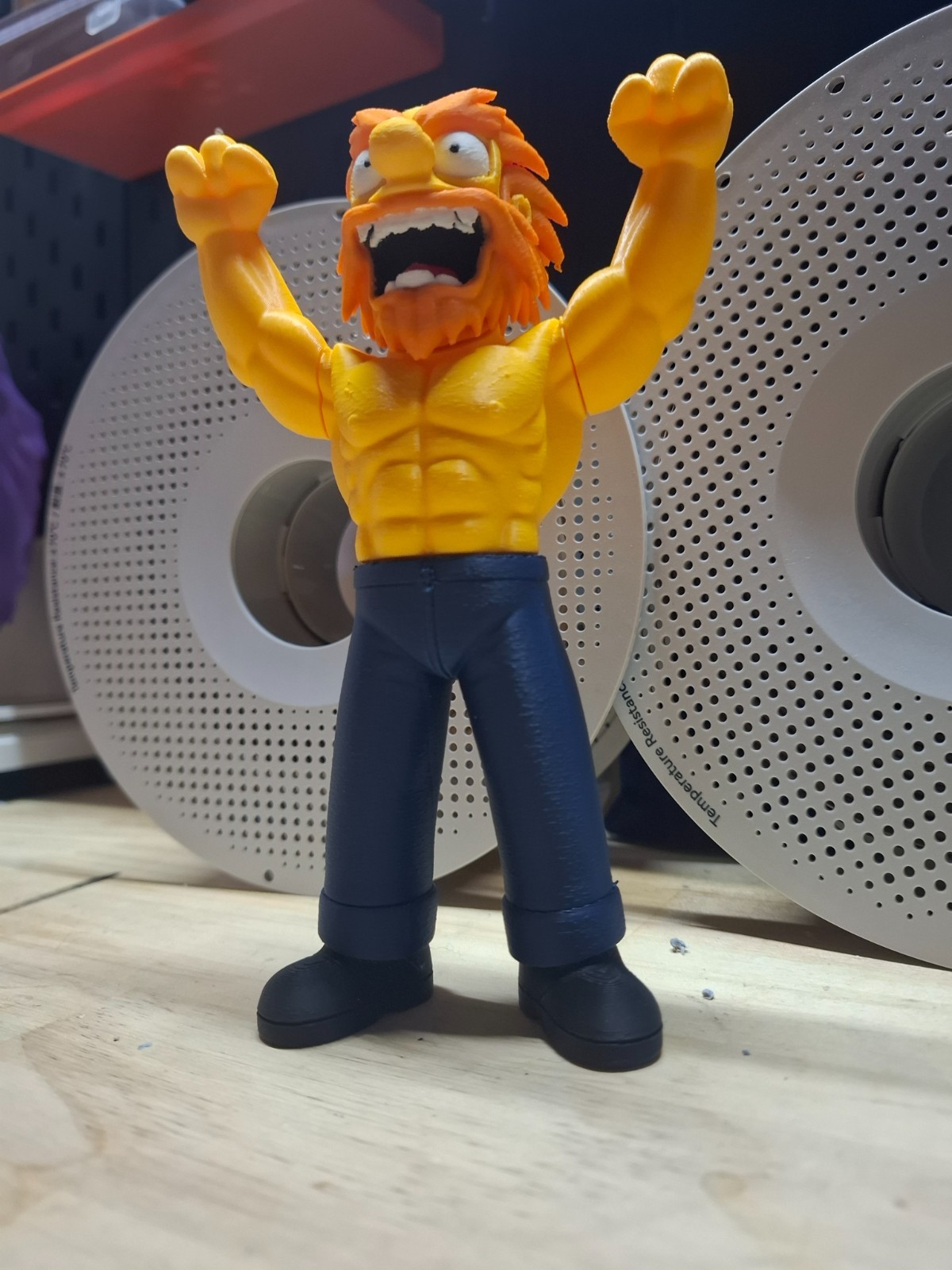 Groundskeeper Willie Simpsons 90s nostalgia 3D Printed  7 inches tall
