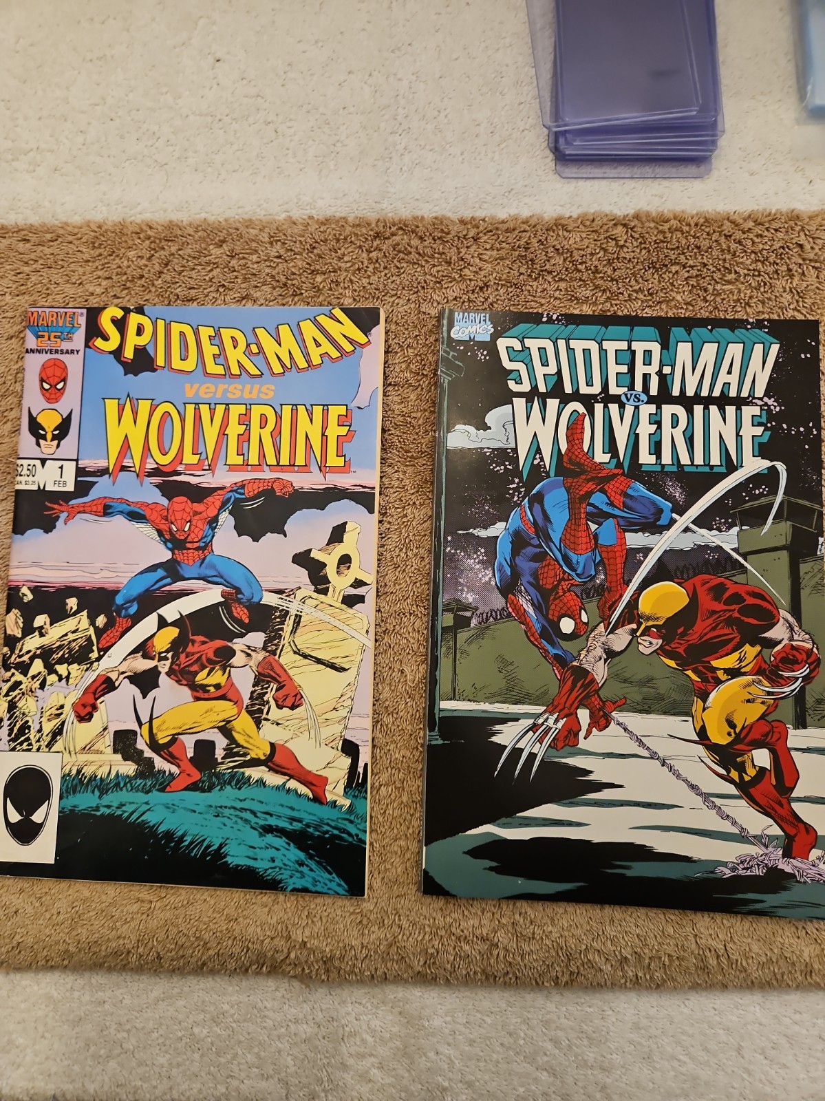 Lot Of Two Spiderman Versus Wolverine Comics (Marvel Comics)