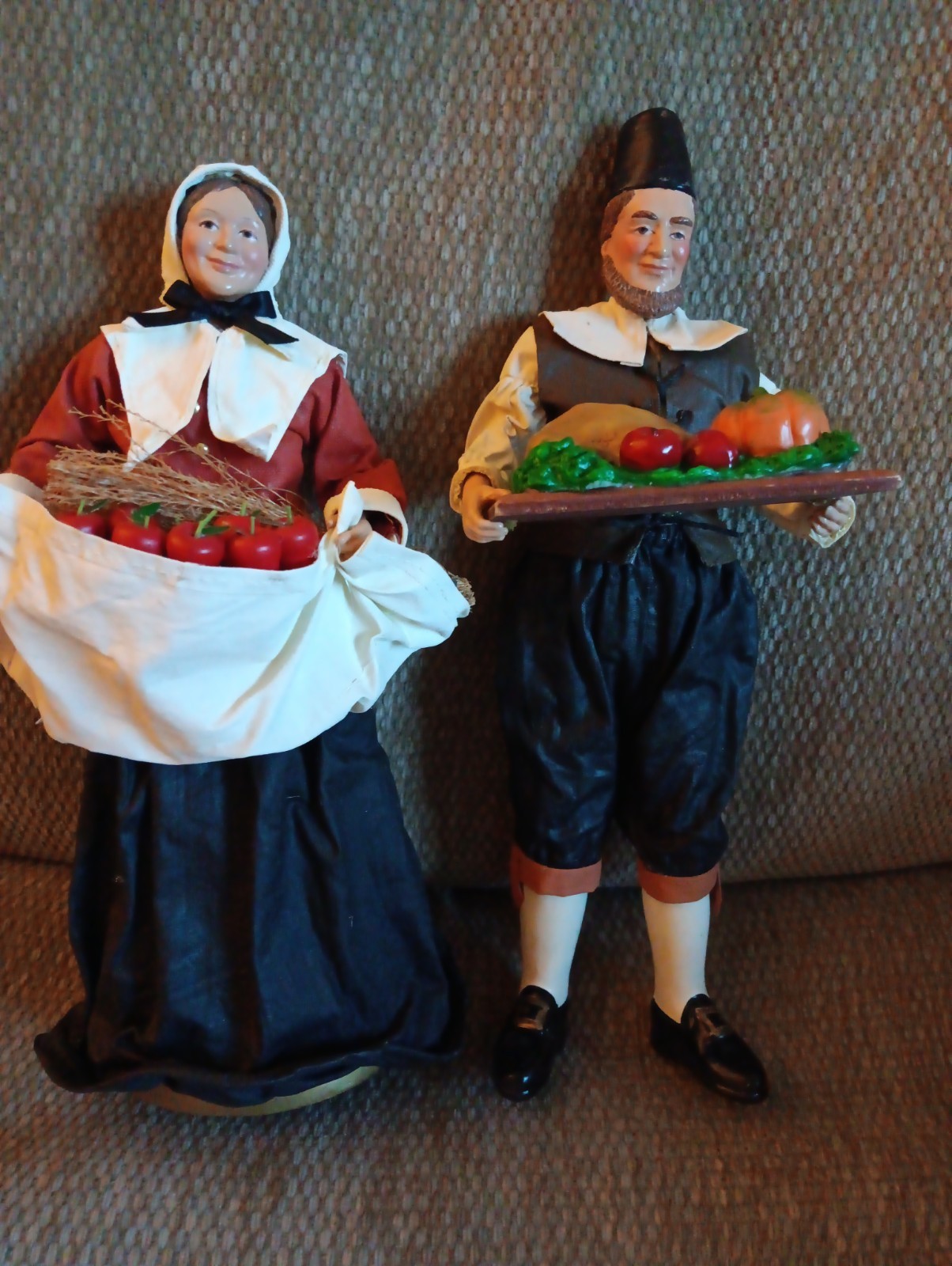 Vintage Midwest Cannon Falls Pilgrim Couple Thanksgiving Figures Vintage Midwest Cannon Falls Pilgrim Couple Thanksgiving Figures