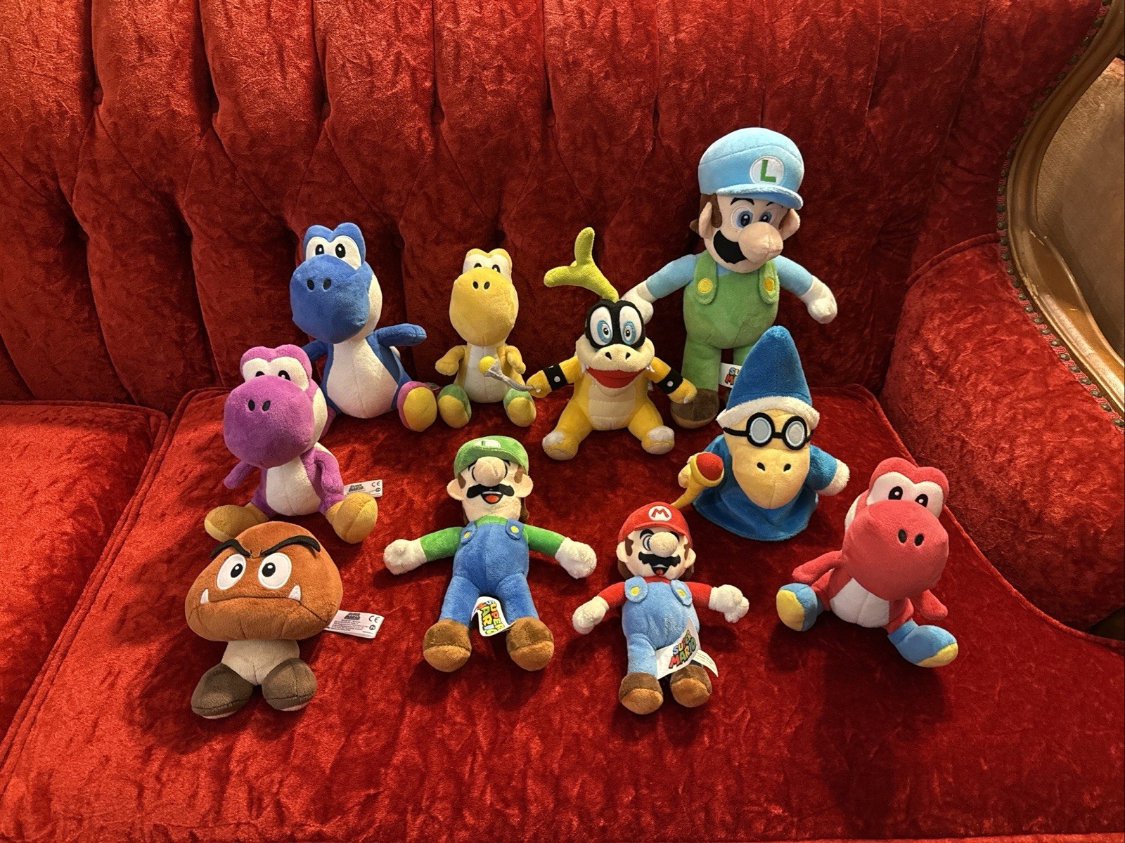 Super Mario Series Plush Toy Set Lot 10 Characters Magikoopa, Yoshi, Mario Etc.. Super Mario Series Plush Toy Set Lot 10 Characters Magikoopa, Yoshi, Mario Etc..