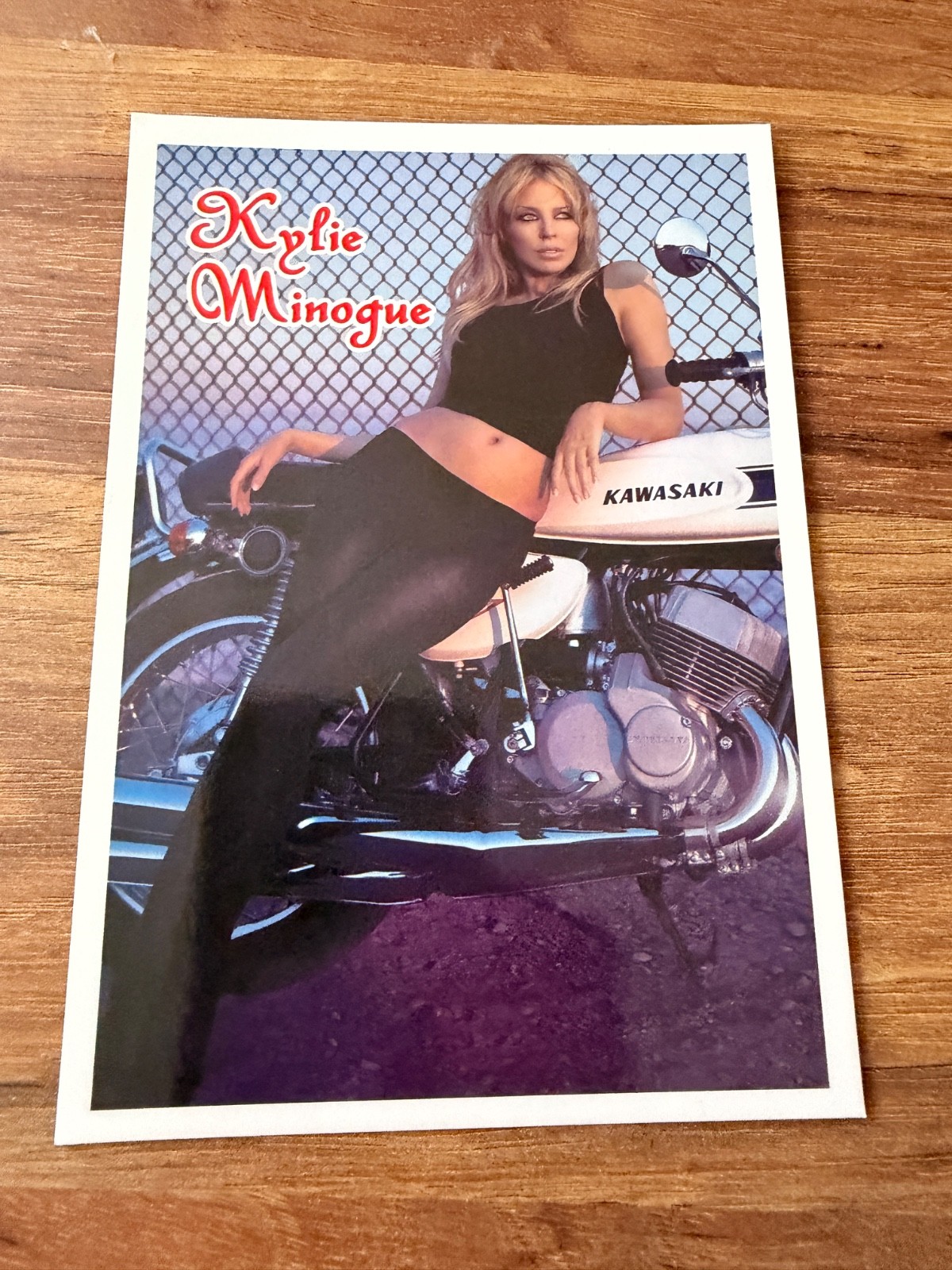 Kylie Minogue Vintage Turkish Promo Postcard Kawasaki Rare 1990s Collectible Kylie Minogue Vintage Turkish Promo Postcard Kawasaki Rare 1990s Collectible