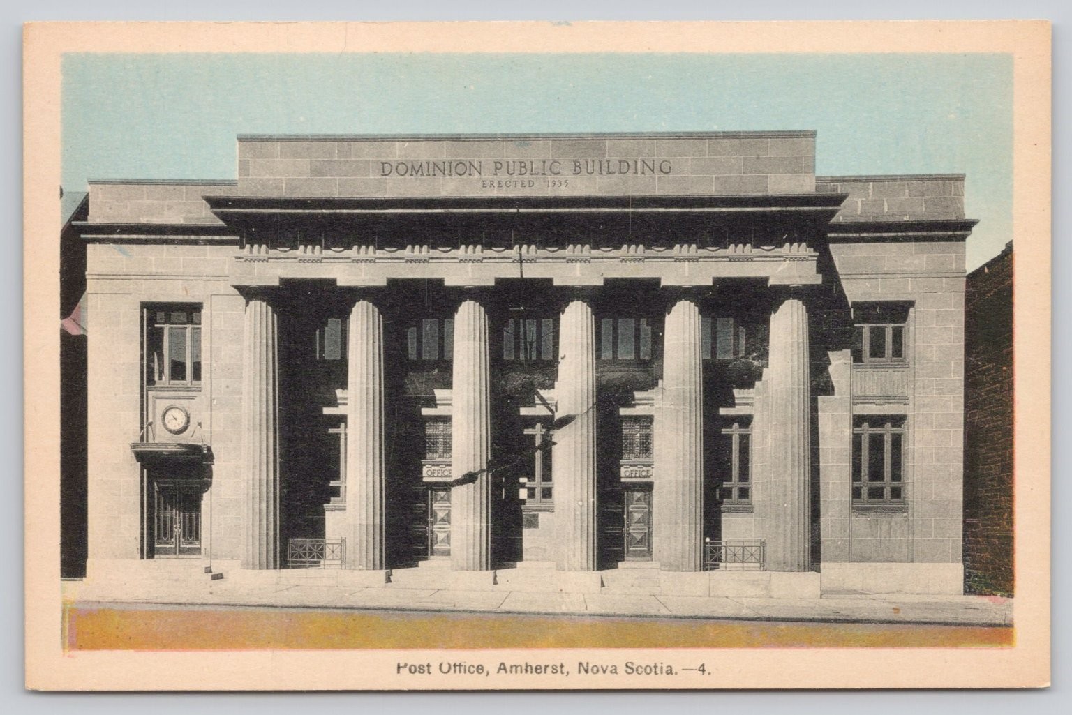 Amherst Nova Scotia Dominion Public Building Post Office 1935 PECO PC