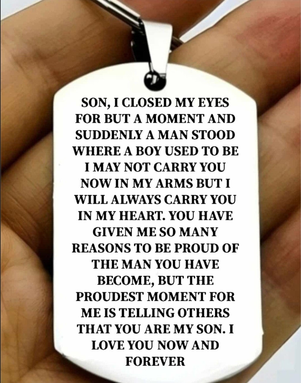 To My Son I Closed My Eyes For But A Moment.... Keychain To My Son I Closed My Eyes For But A Moment.... Keychain