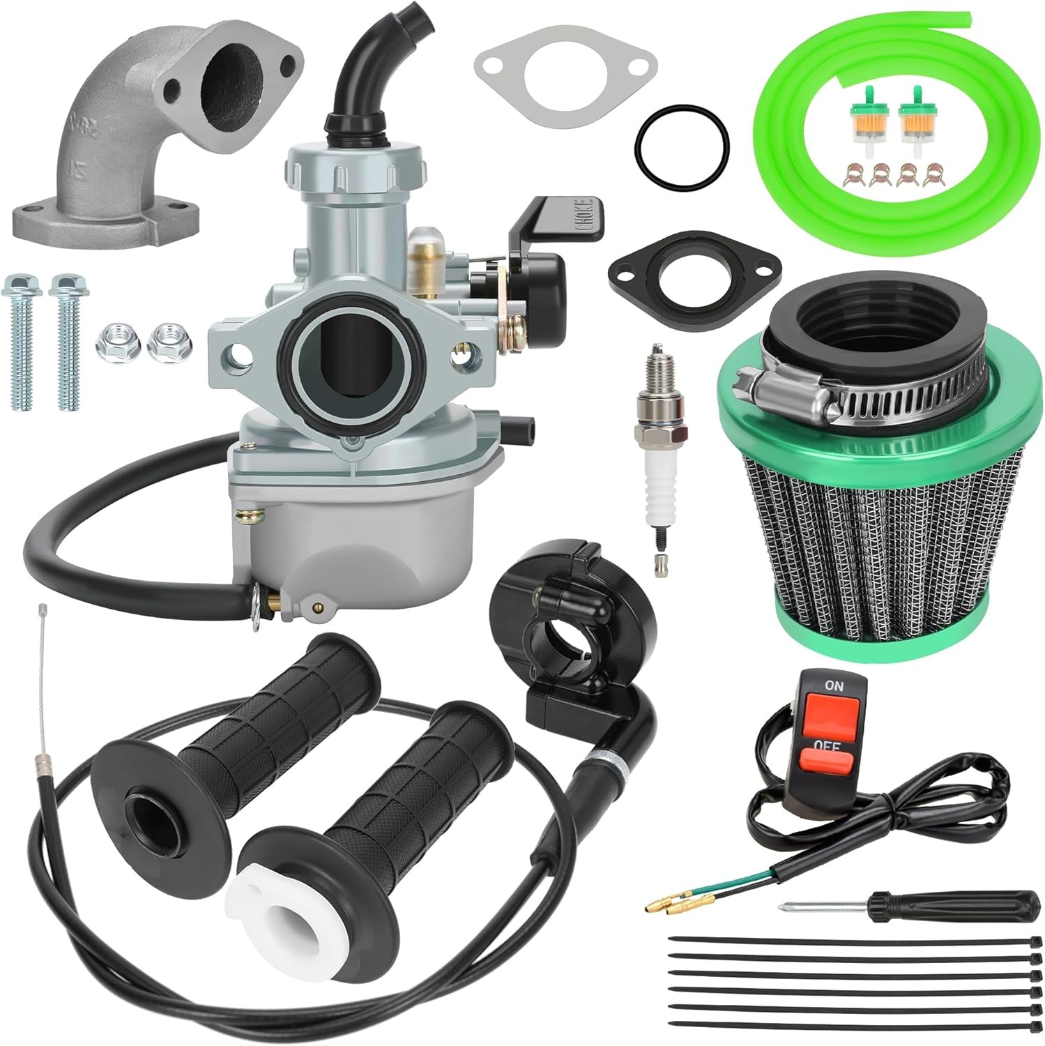 PZ22 22Mm Carburetor Carb with 7/8 Twist Throttle Cable Grip for Apollo RFZ Cool PZ22 22Mm Carburetor Carb with 7/8 Twist Throttle Cable Grip for Apollo RFZ Cool