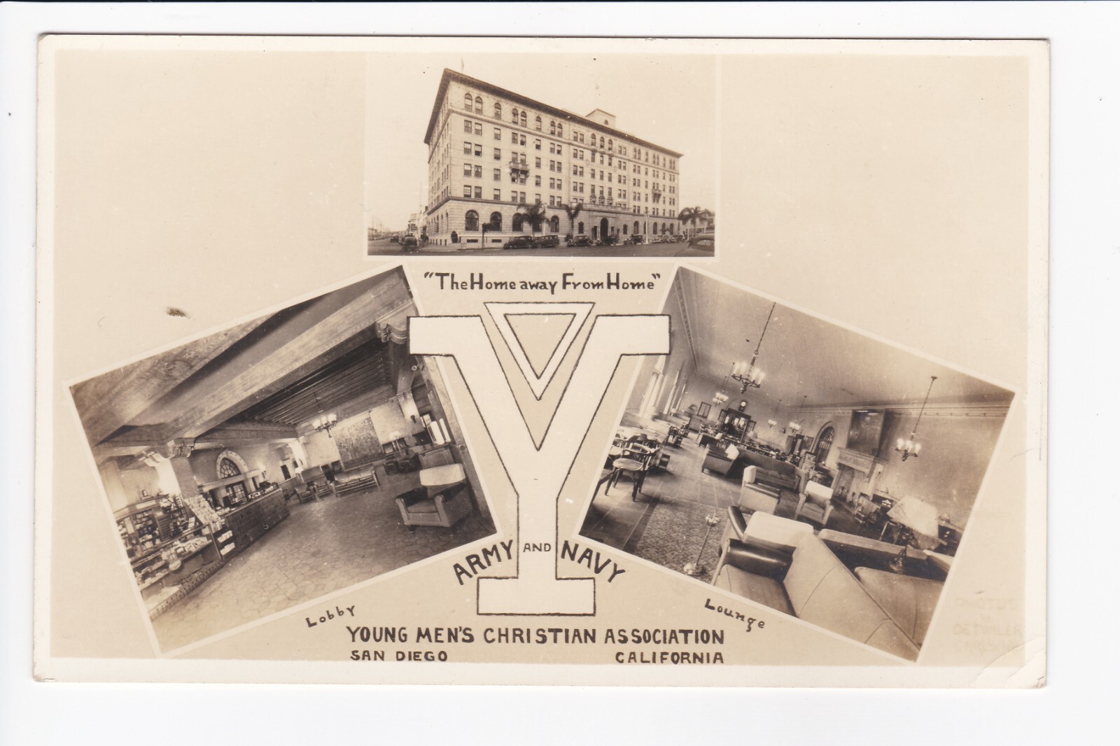 Army & Navy Young Men\'s Christian Association San Diego California YMCA RPPC Army & Navy Young Men\'s Christian Association San Diego California YMCA RPPC