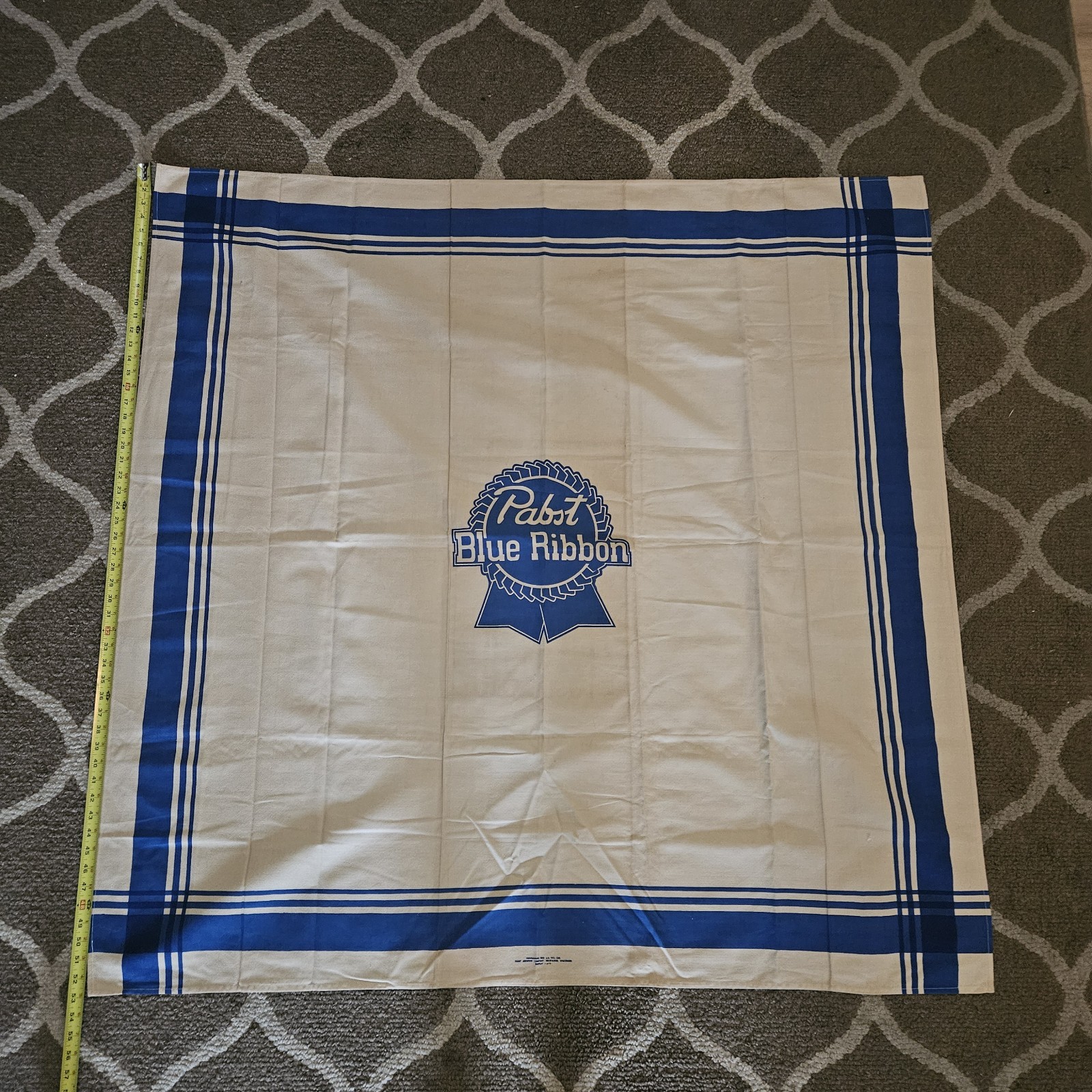 Vintage 1973 Pabst Picnic Blanket / Table Cover In Lile New Condition Never Used