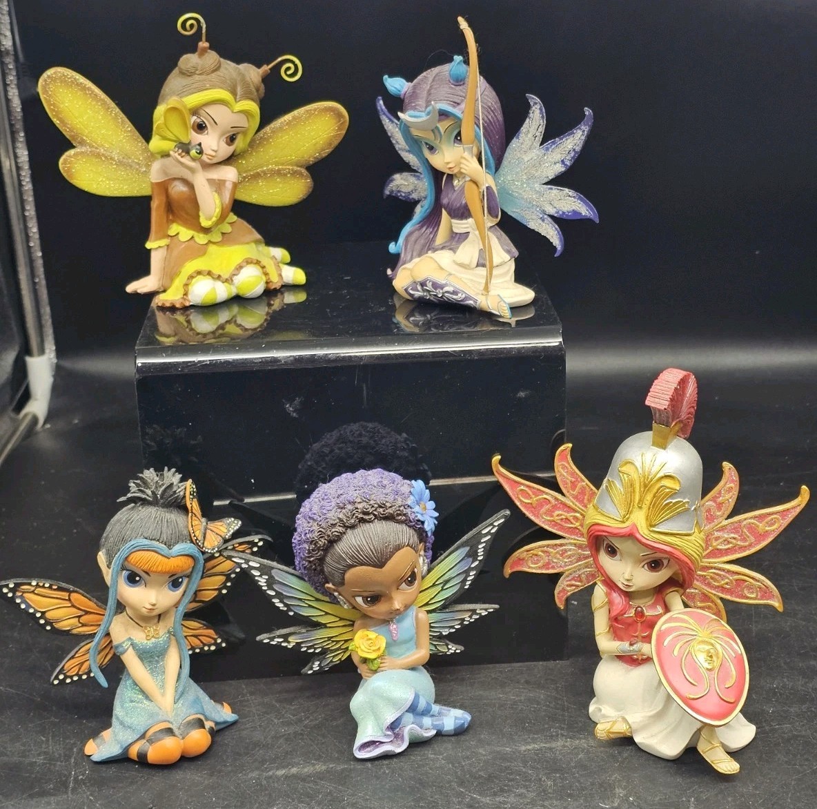 Jasmine Becket-Griffith Fairy Dragonling Figurines Hamilton Collection Lot of 5