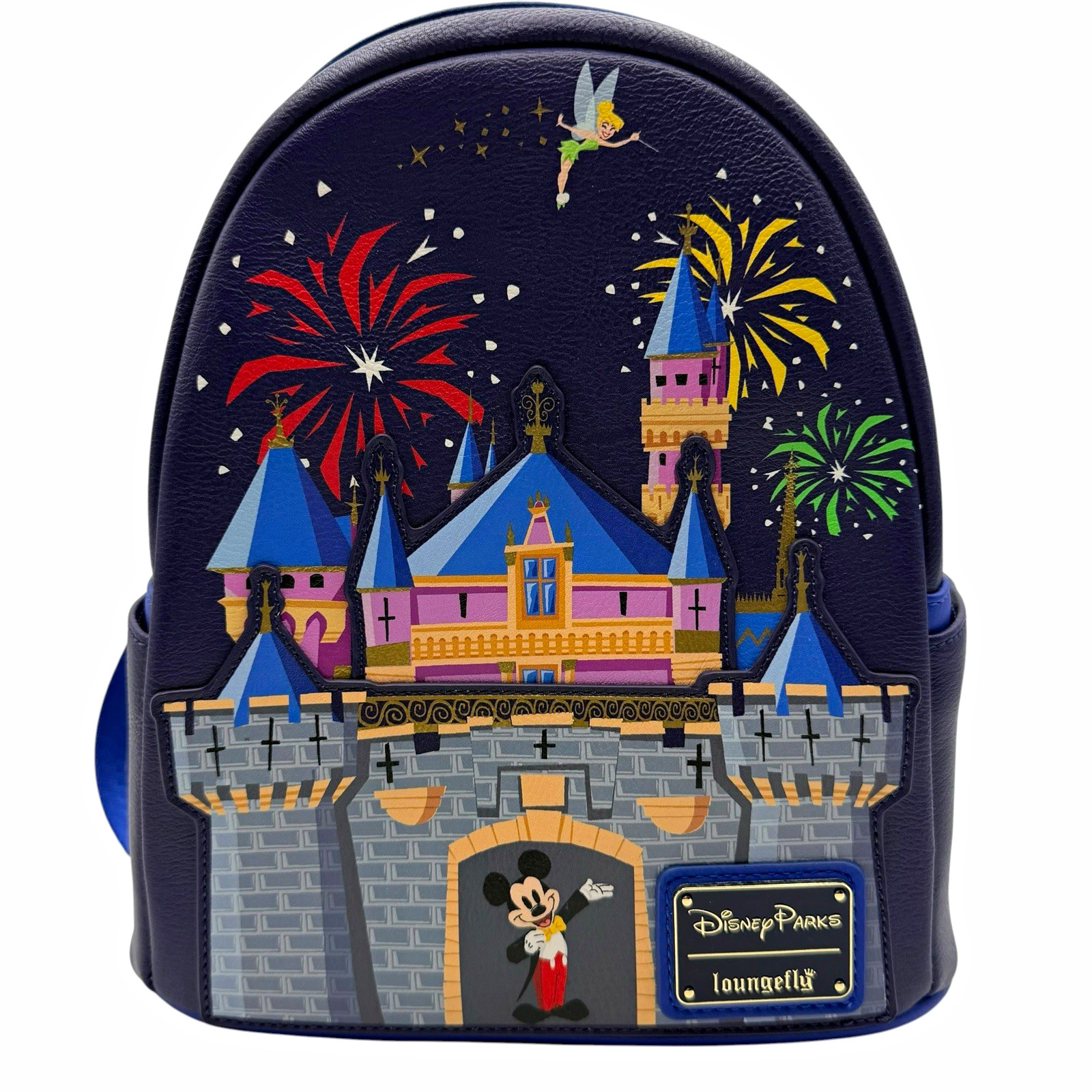 Loungefly Disney Parks Disneyland Castle Mini Backpack Mickey Mouse Fireworks