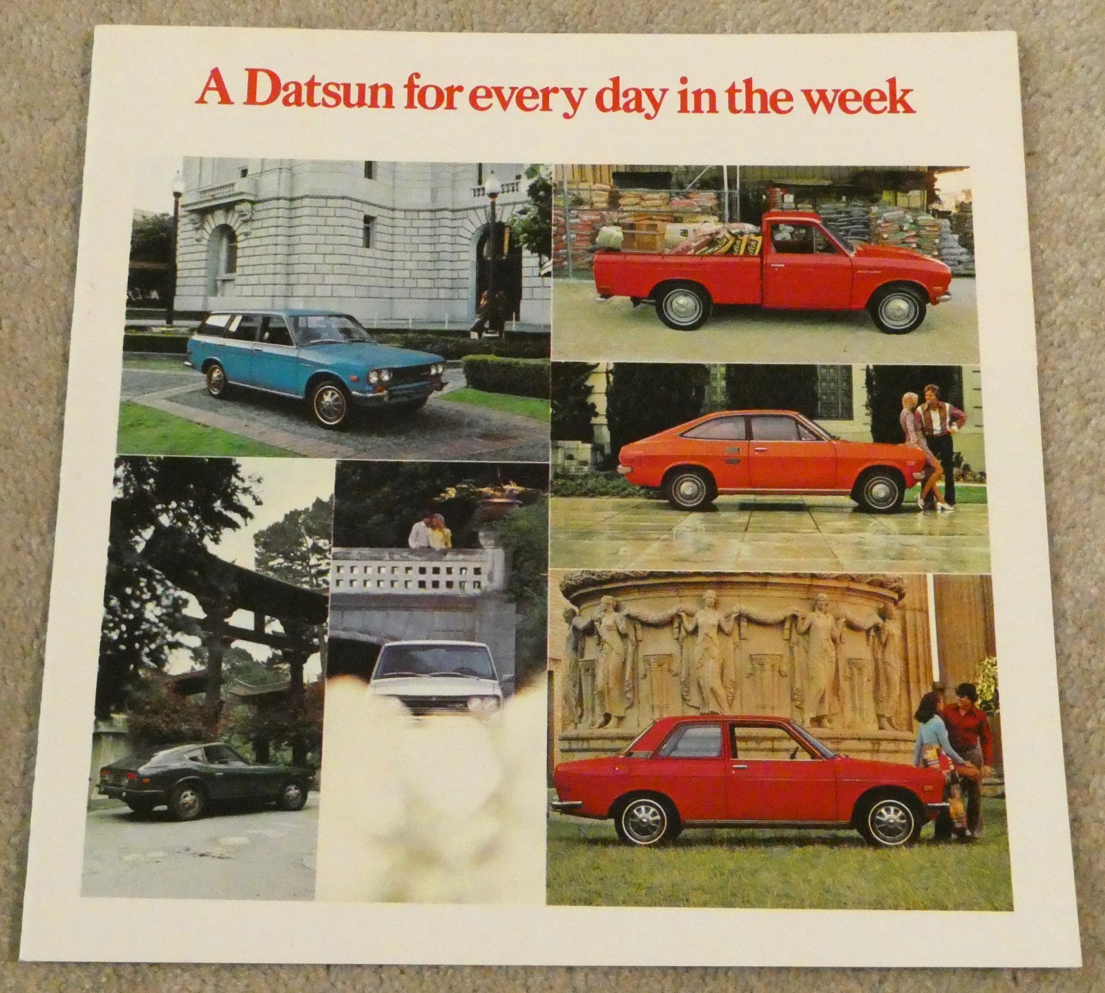 Original NOS Dealer Sales Brochure 1971 Datsun Every Day of the Week 1200 510