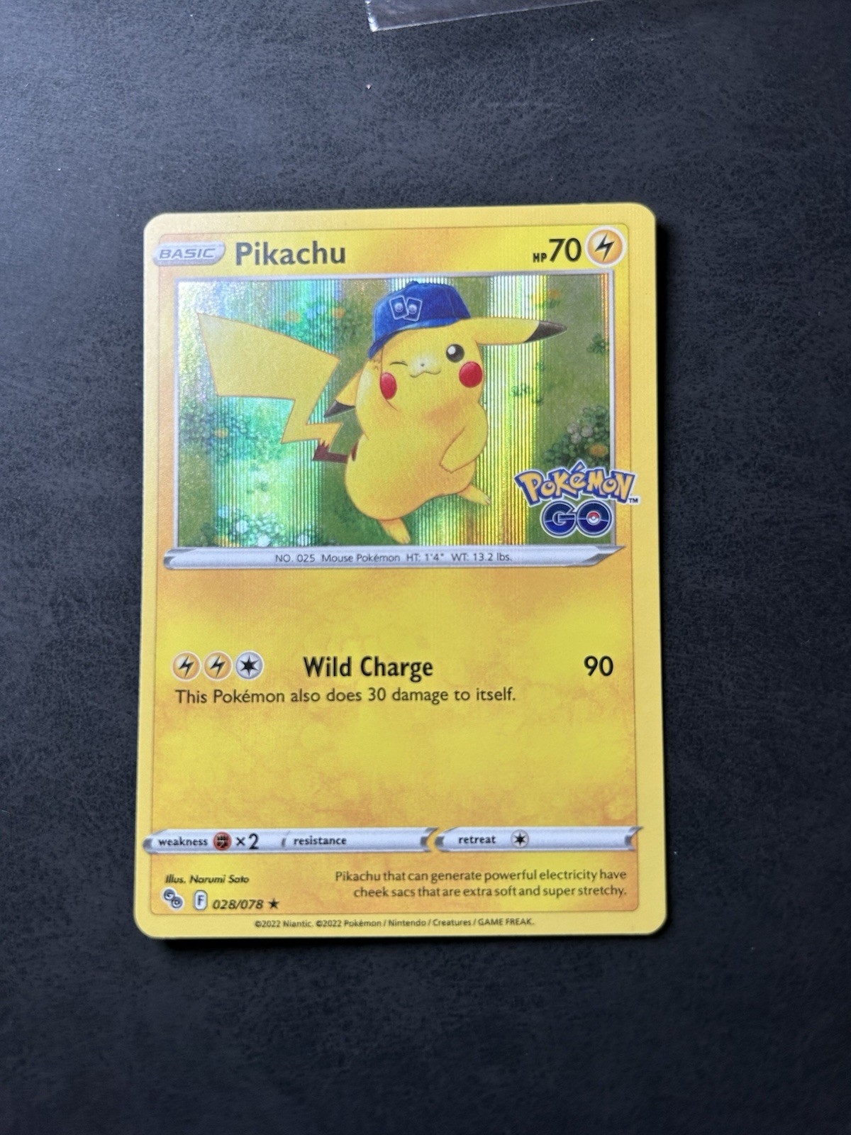 Pikachu - 028/078 - Holo Rare - Pokemon Go - *MINT/NM*